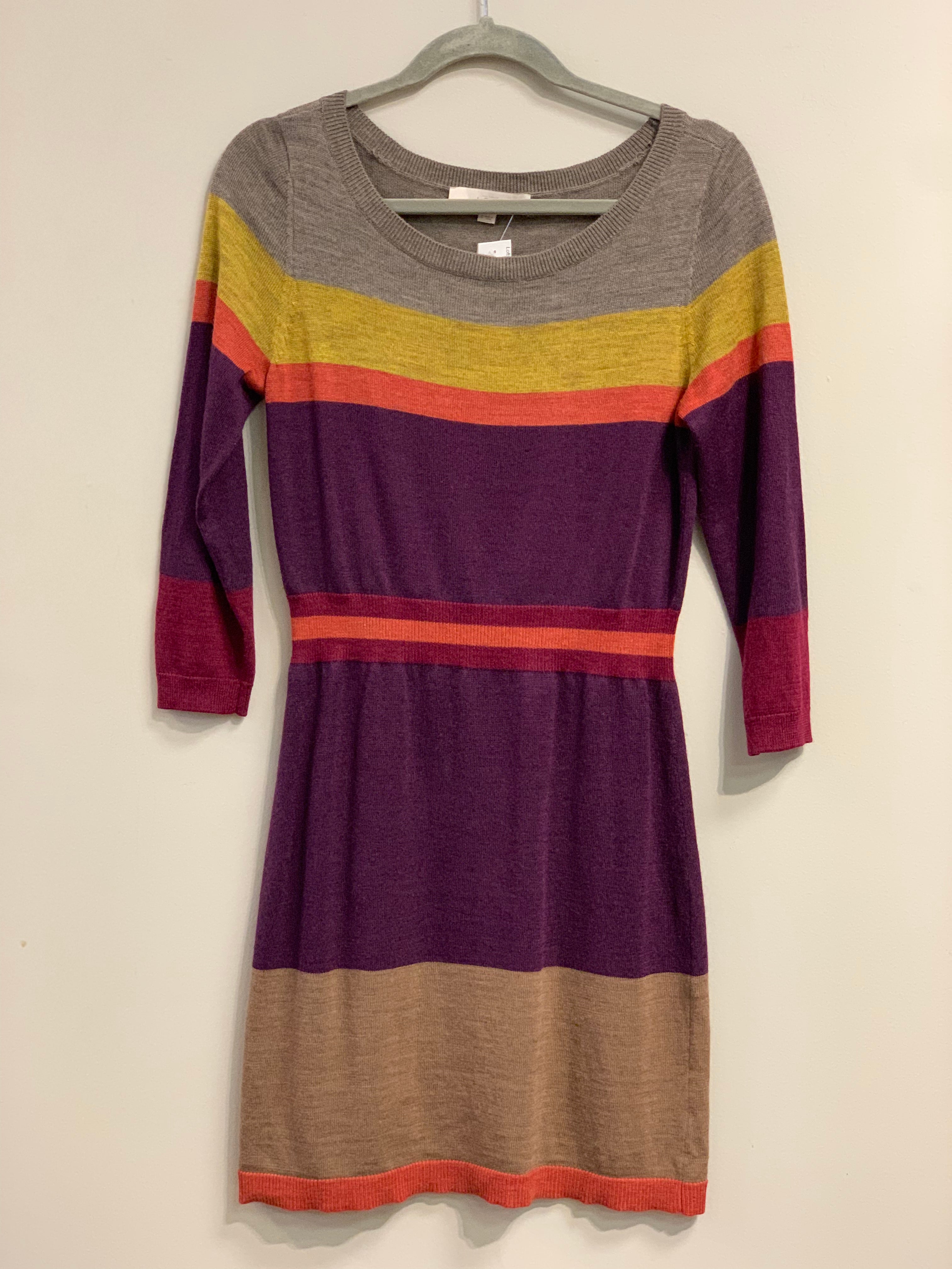 Loft purple block color sweater dress