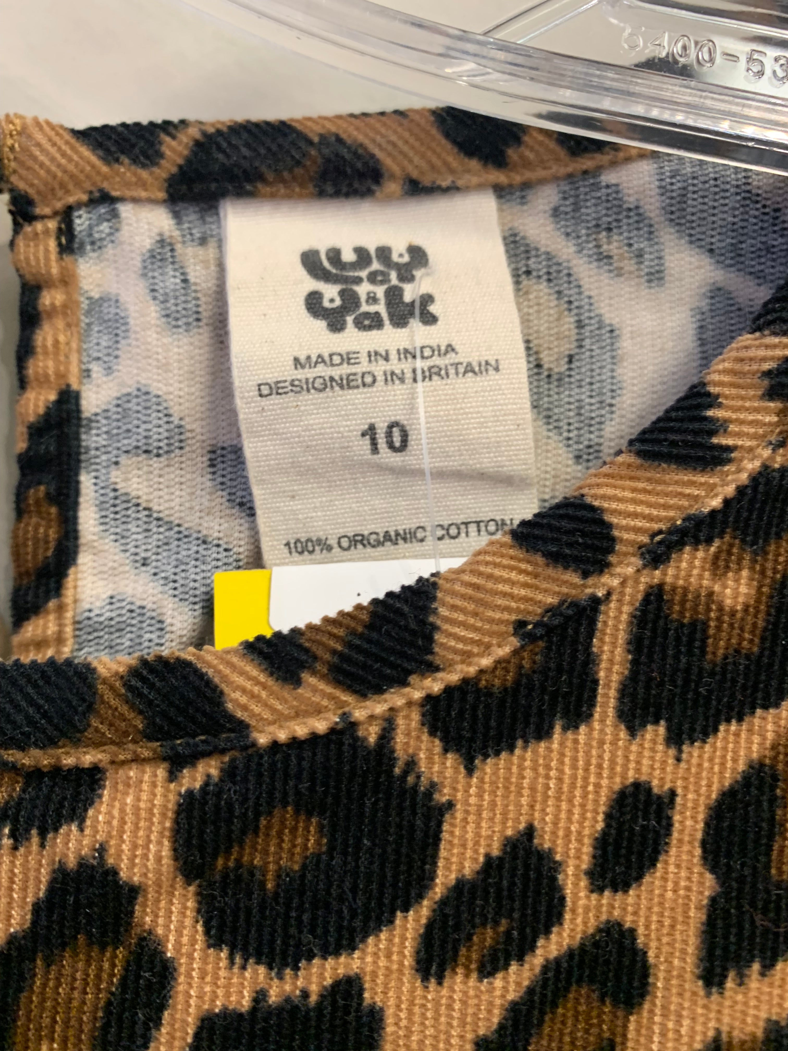 Lucy & Yak leopard print corduroy dress