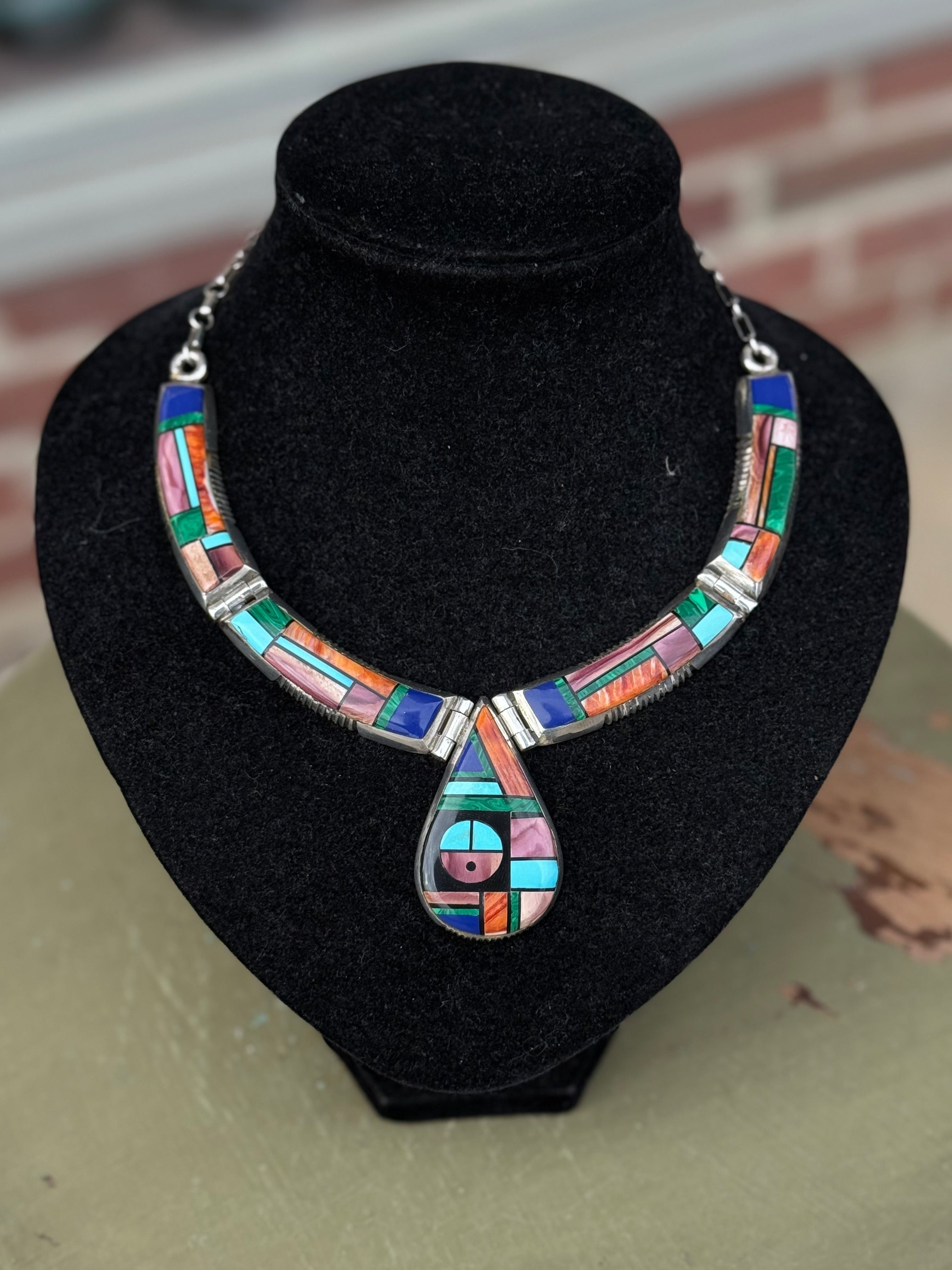 Frank Yellowhorse Navajo Sterling vintage necklace *RARE*