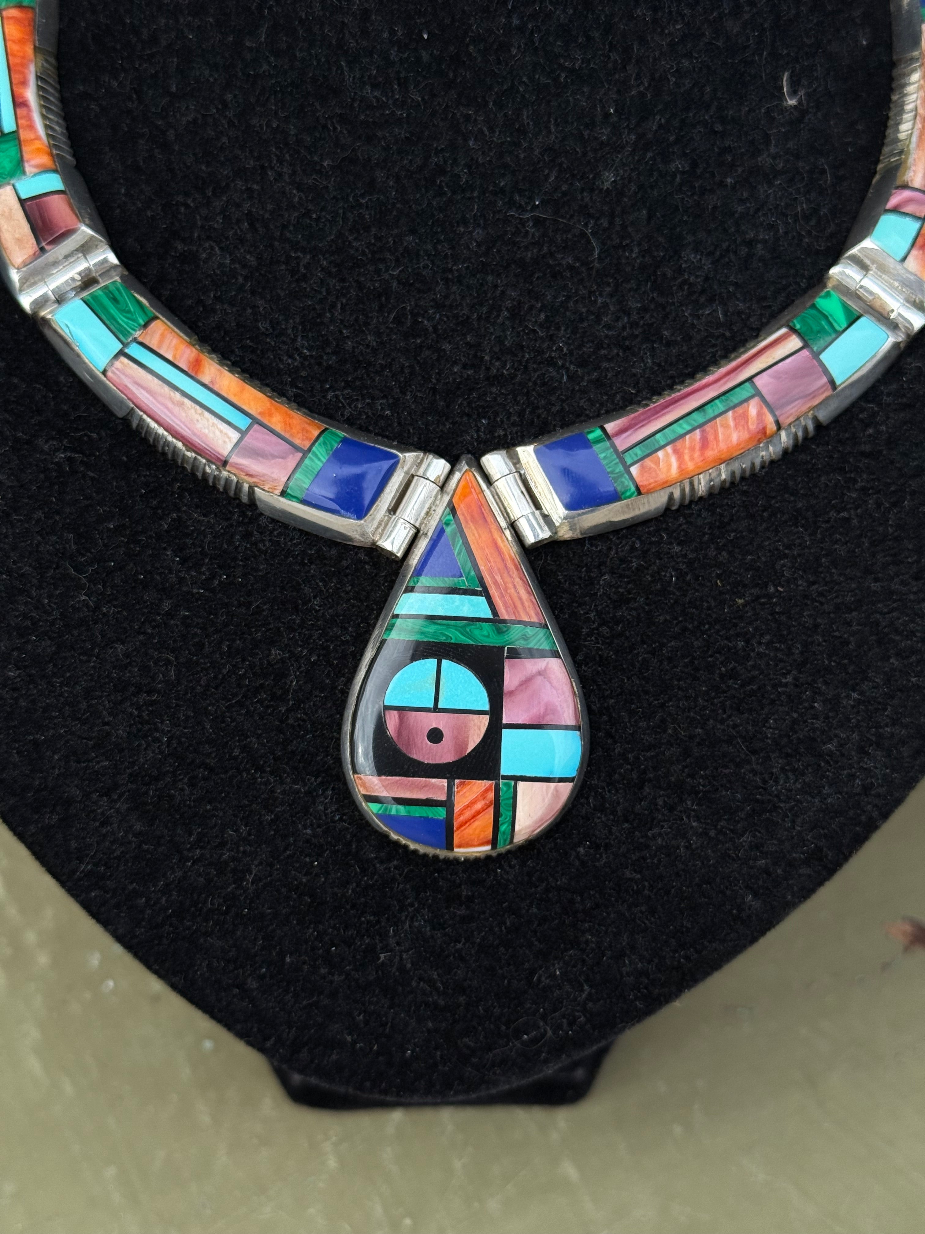 Frank Yellowhorse Navajo Sterling vintage necklace *RARE*