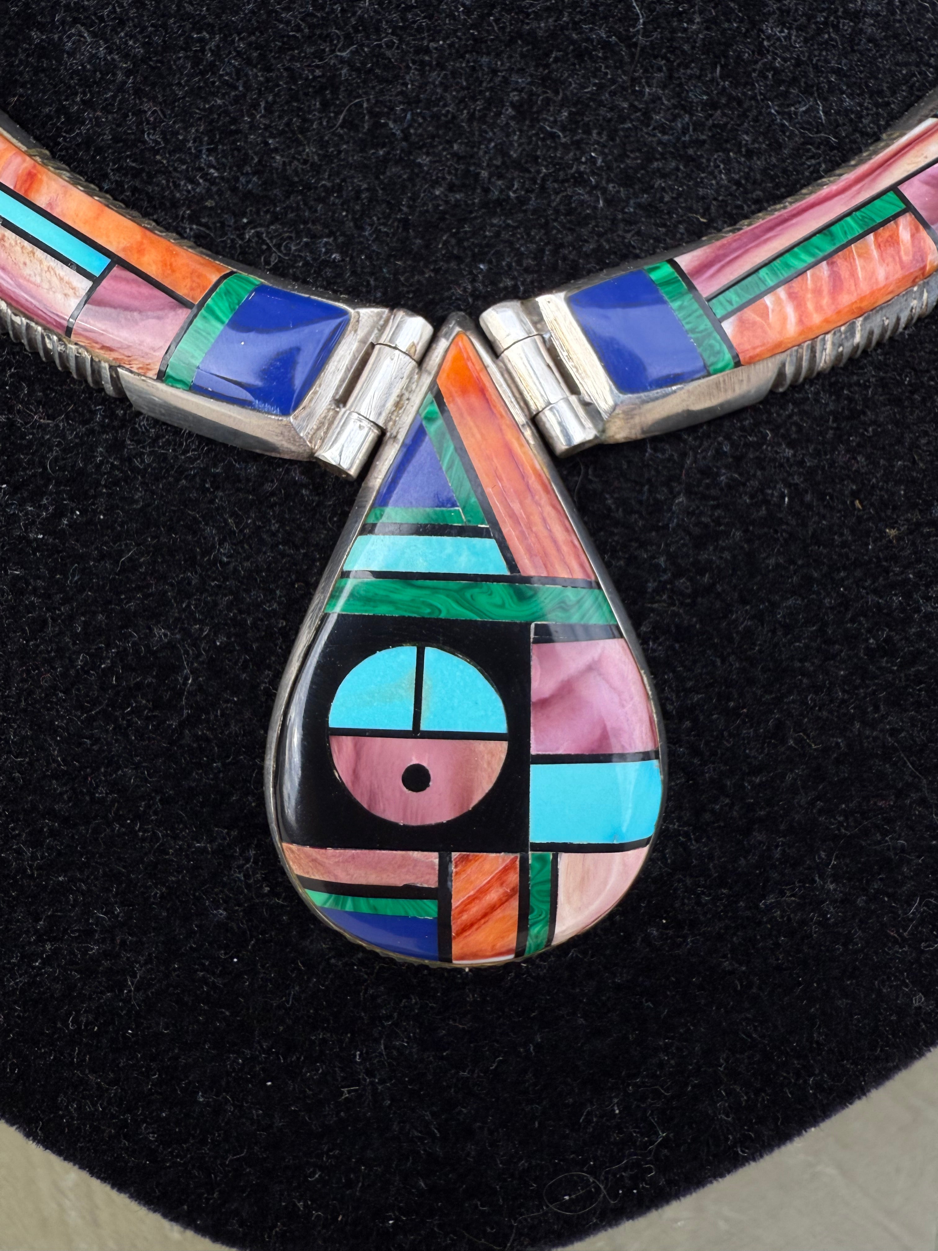 Frank Yellowhorse Navajo Sterling vintage necklace *RARE*