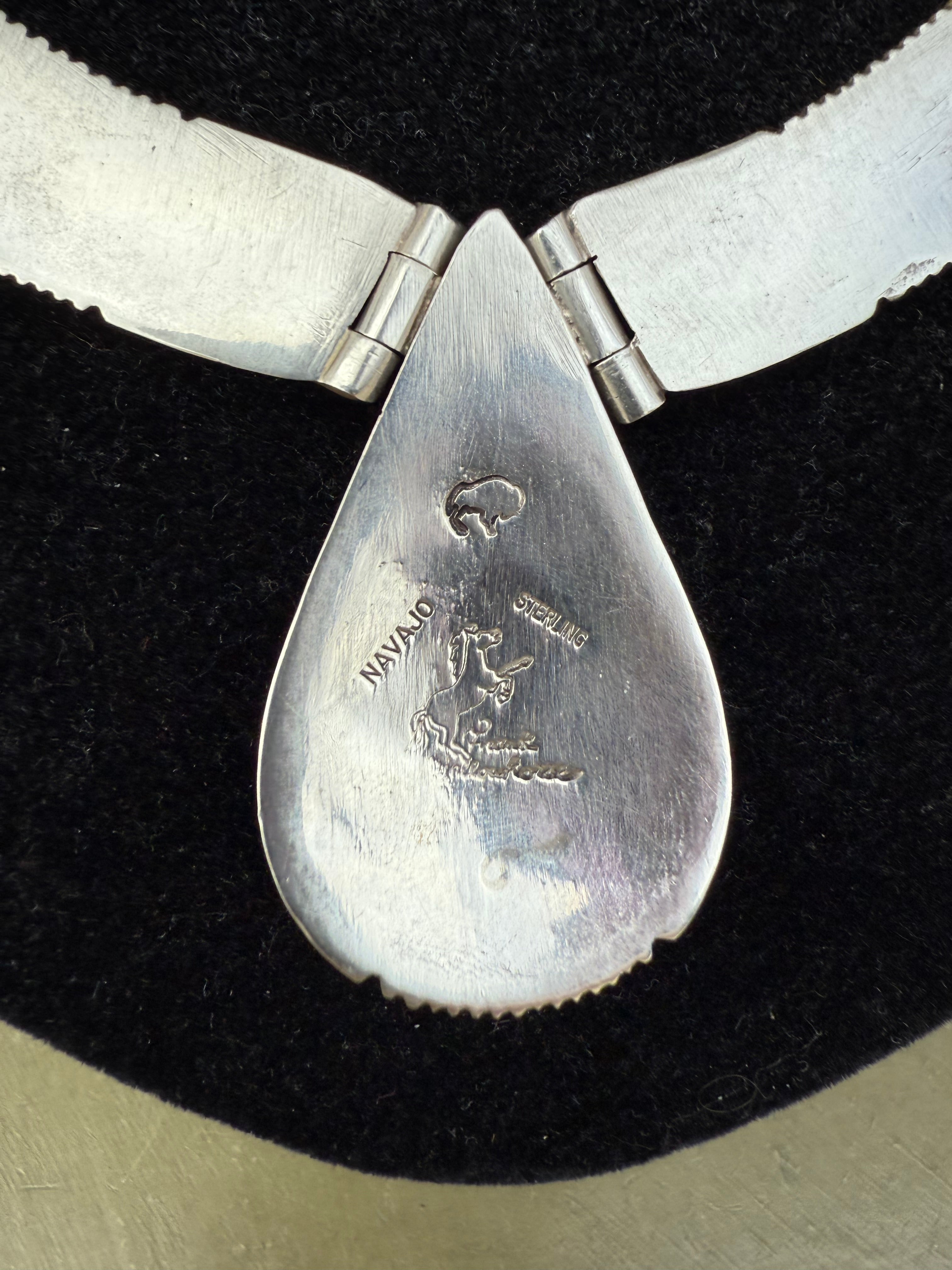 Frank Yellowhorse Navajo Sterling vintage necklace *RARE*