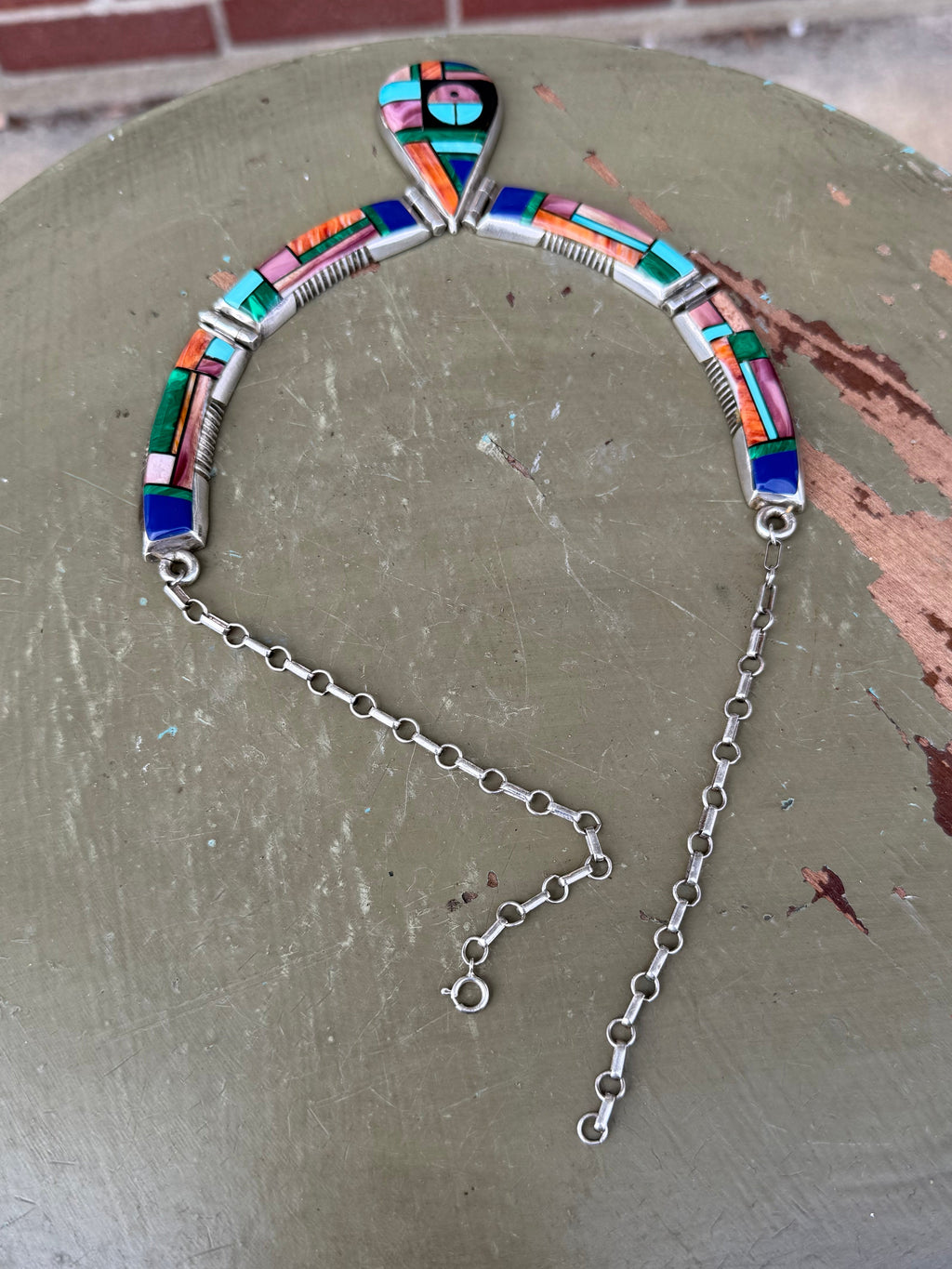 Frank Yellowhorse Navajo Sterling vintage necklace *RARE*