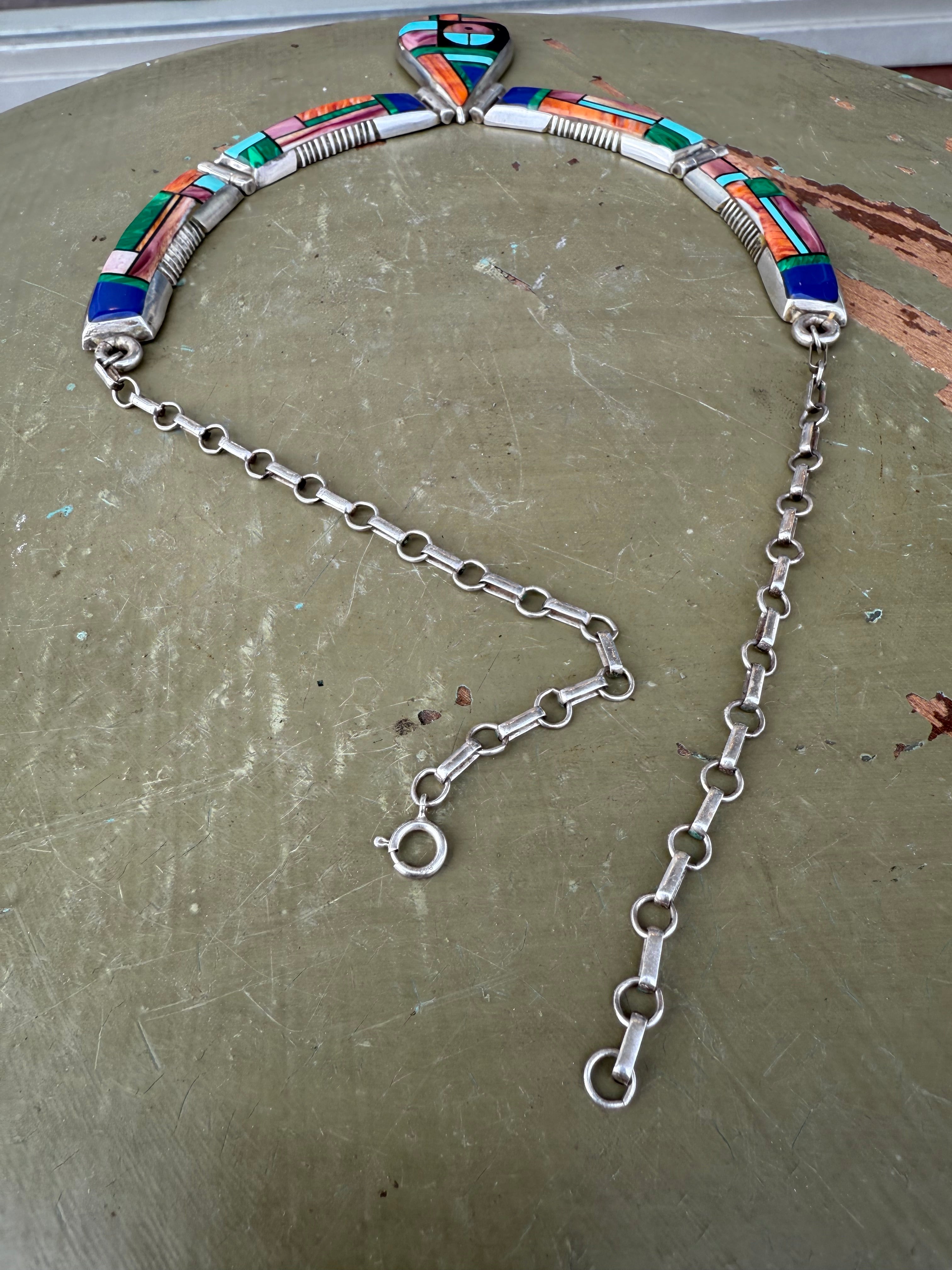 Frank Yellowhorse Navajo Sterling vintage necklace *RARE*