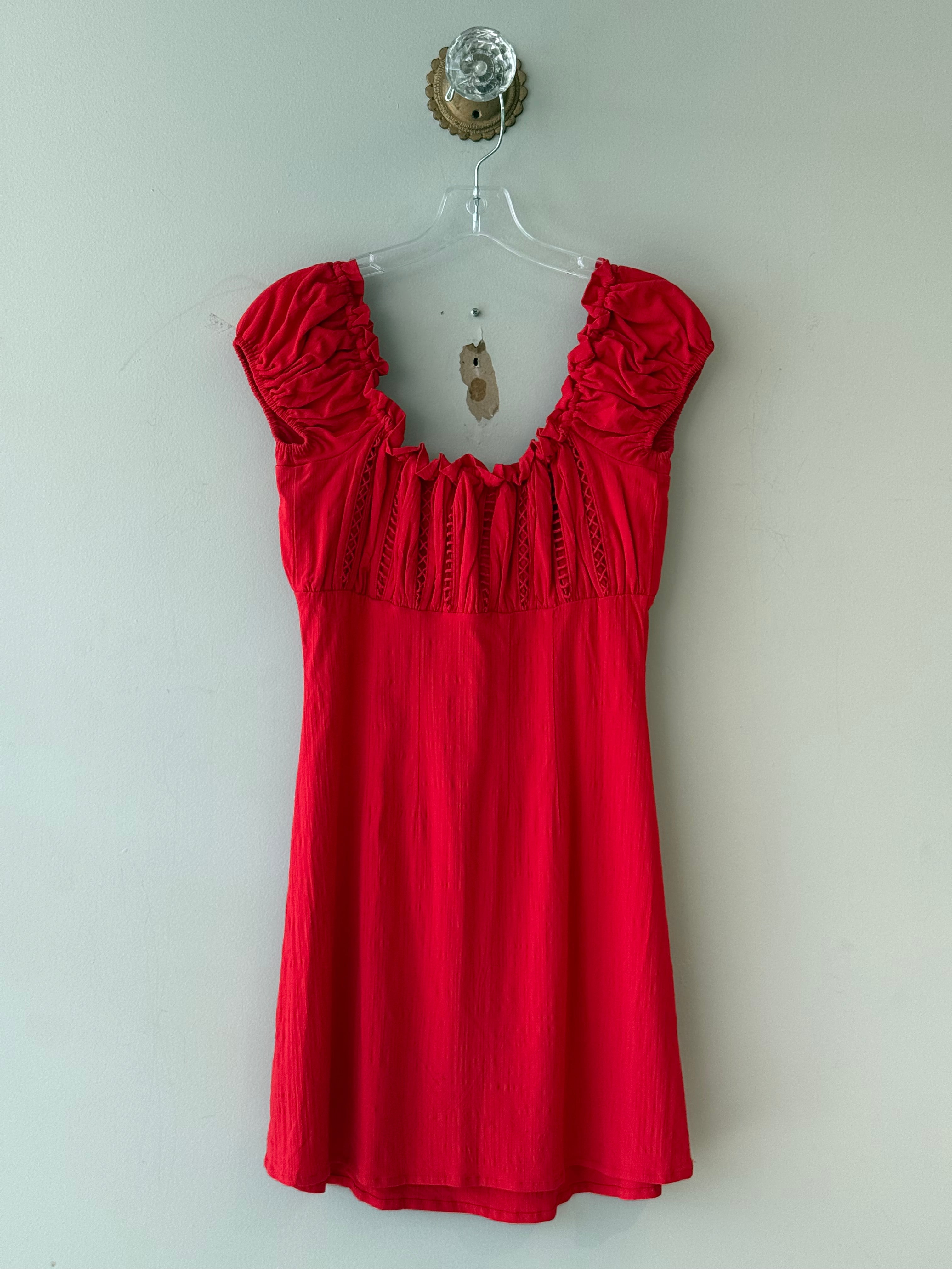 free people red mini dress free people red peasant style mini dress – Secondhand News Maynard