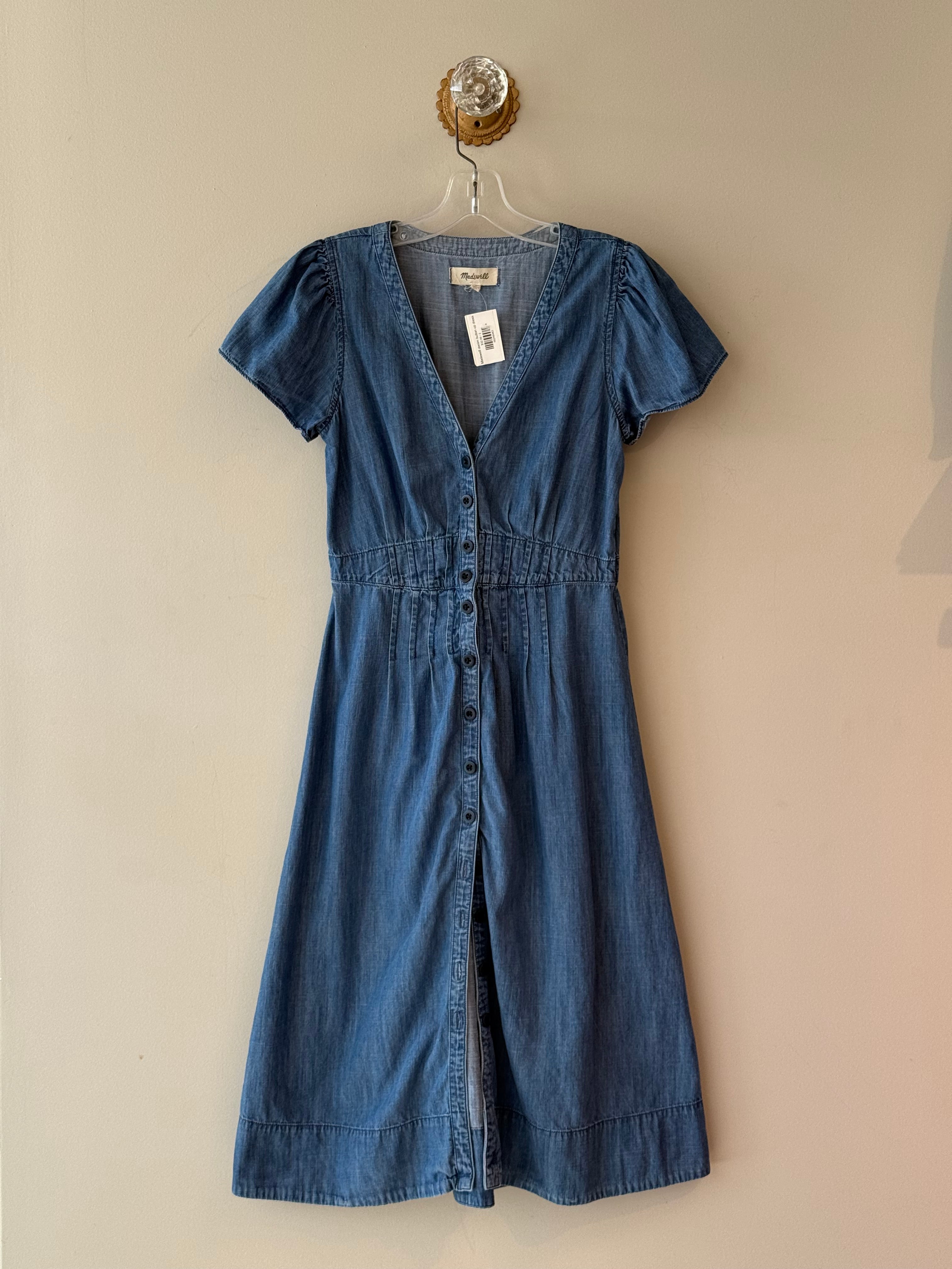Madewell denim button up dress