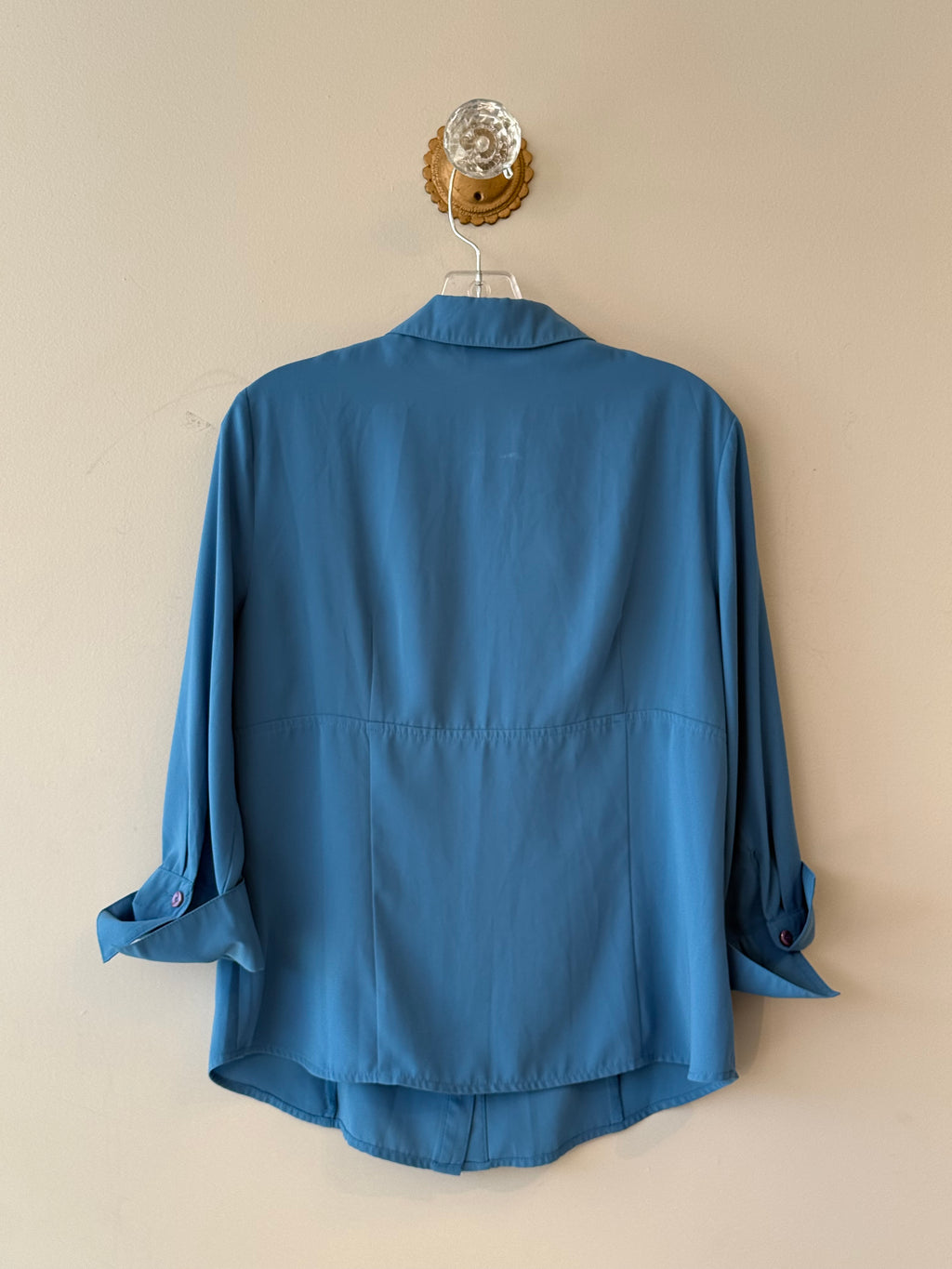 Kathy Che blue silk blouse