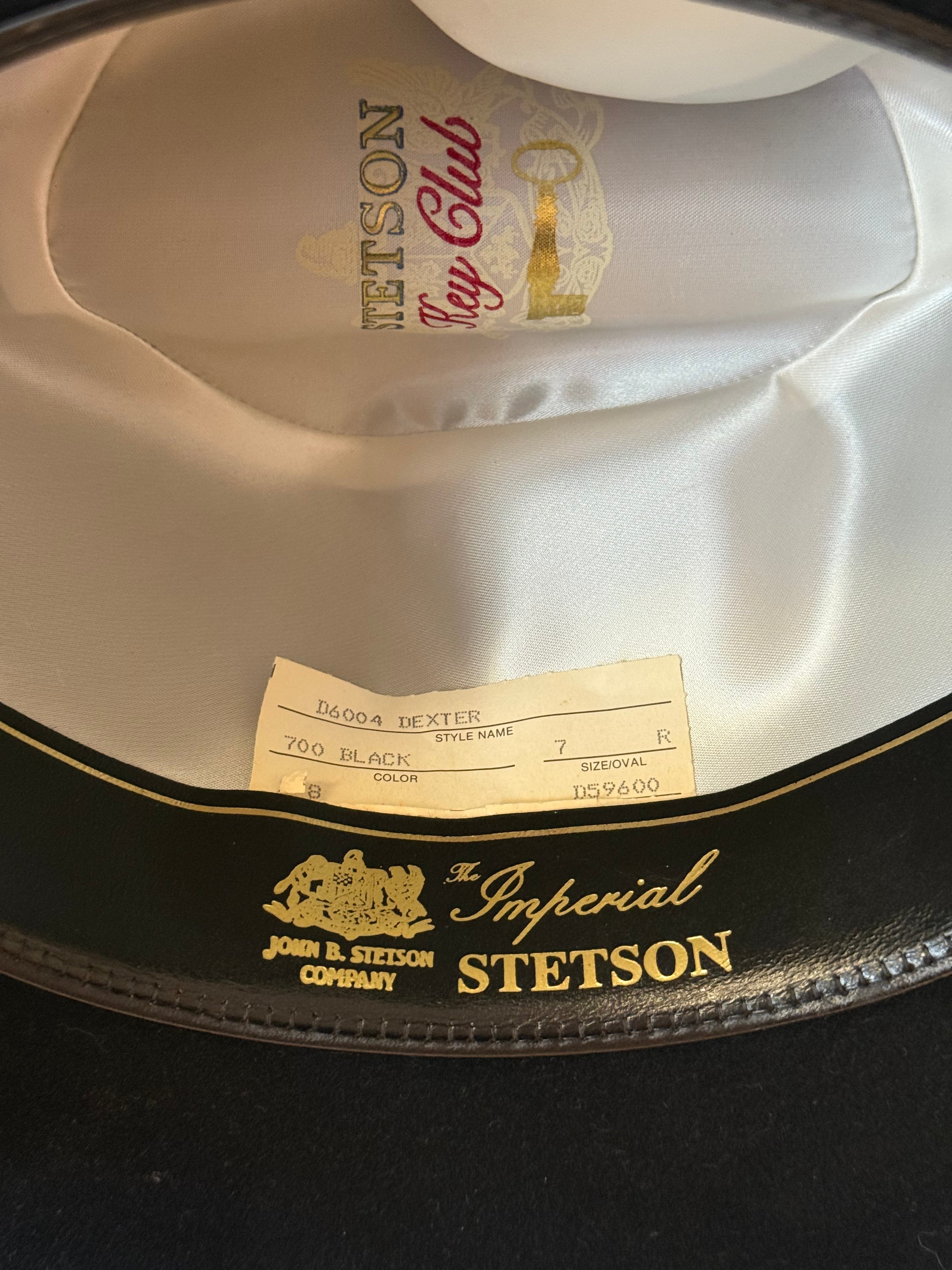 Stetson Key Club black felt Dexter hat