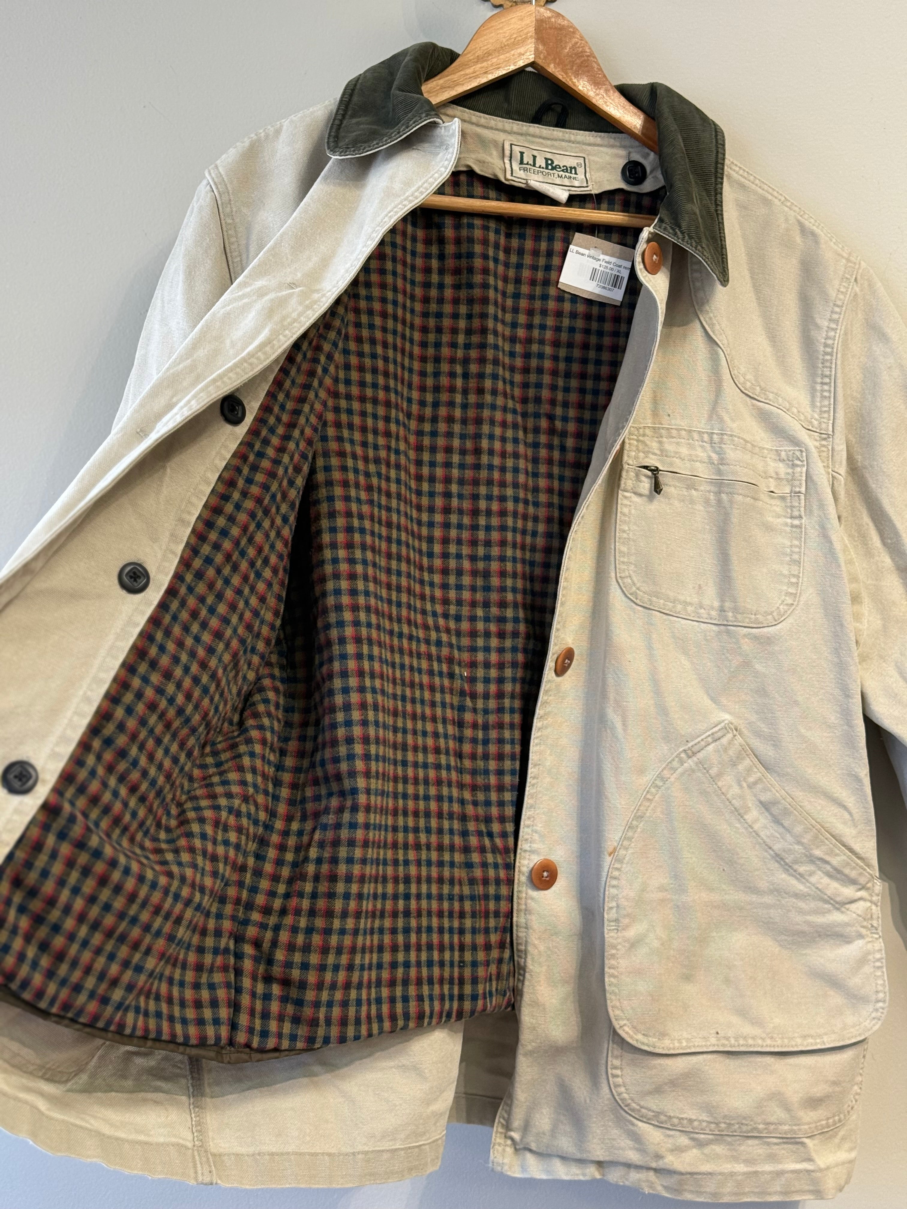 LL Bean vintage Field Coat removable lining