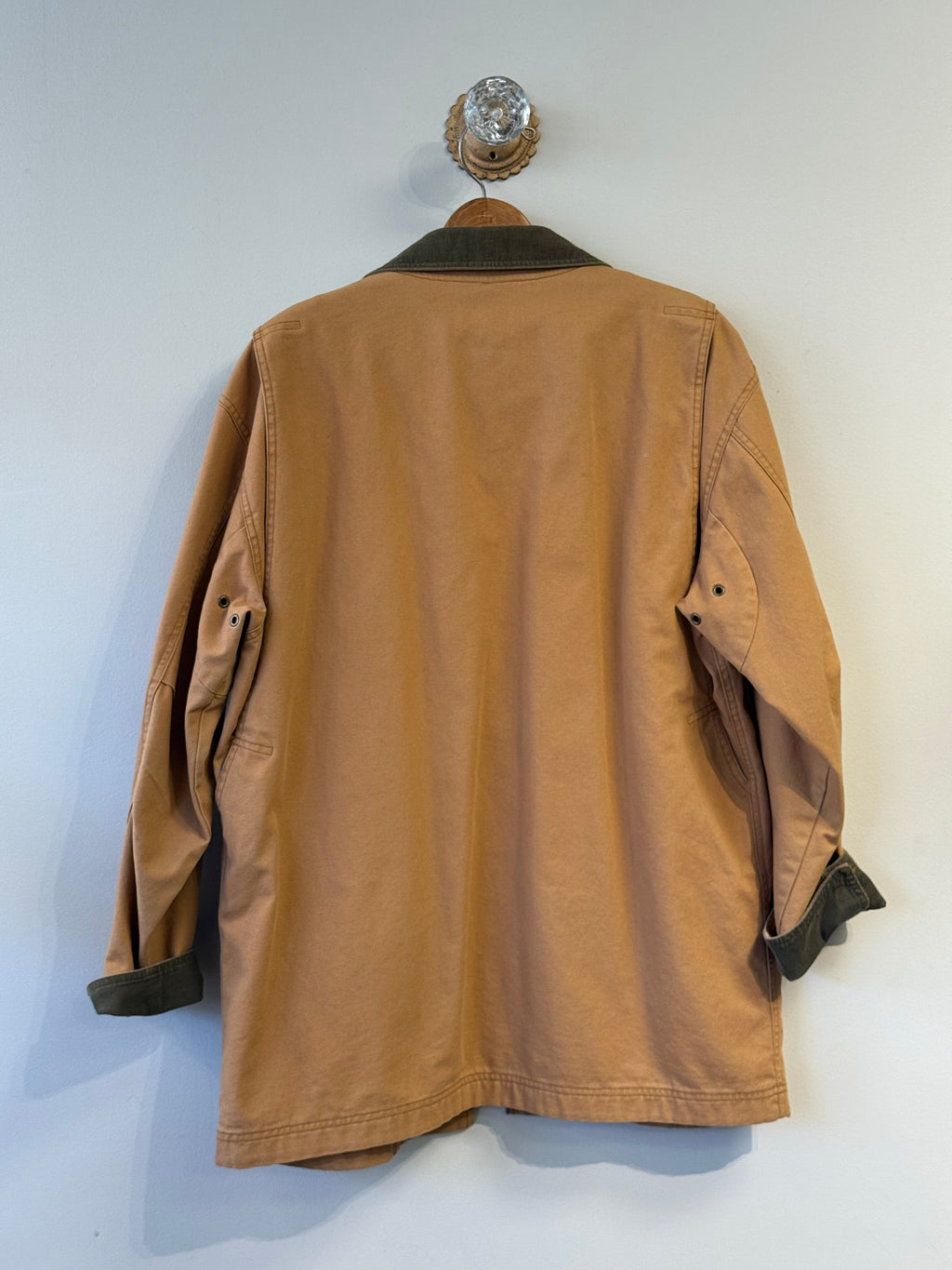 LL Bean vintage Field Coat red plaid lining