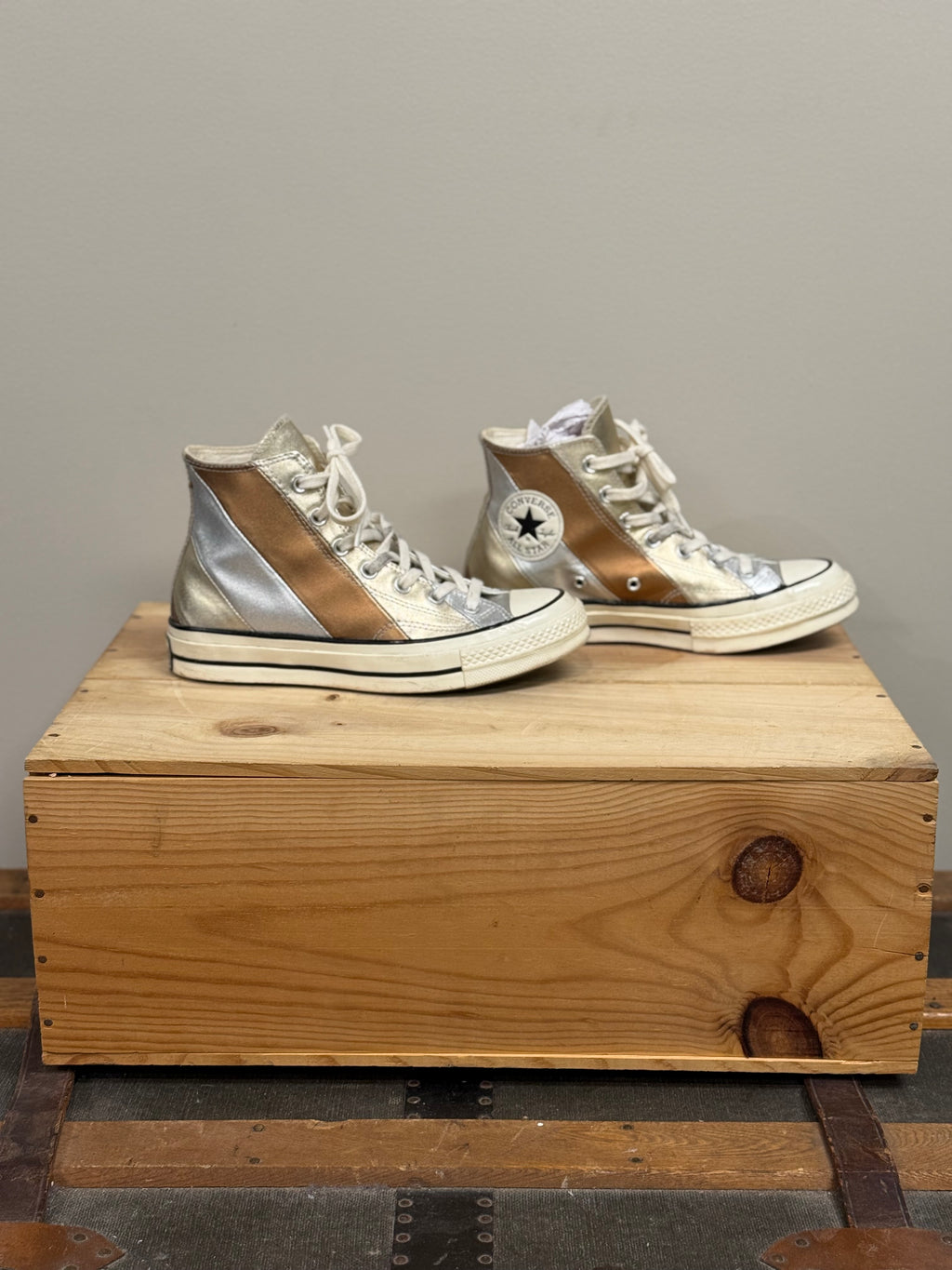 Converse metallic high tops