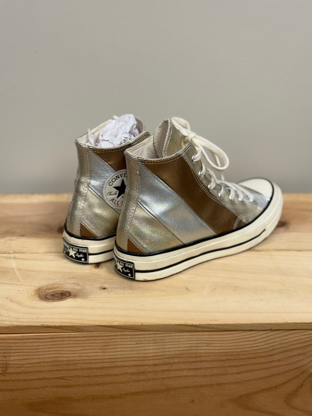 Converse metallic high tops
