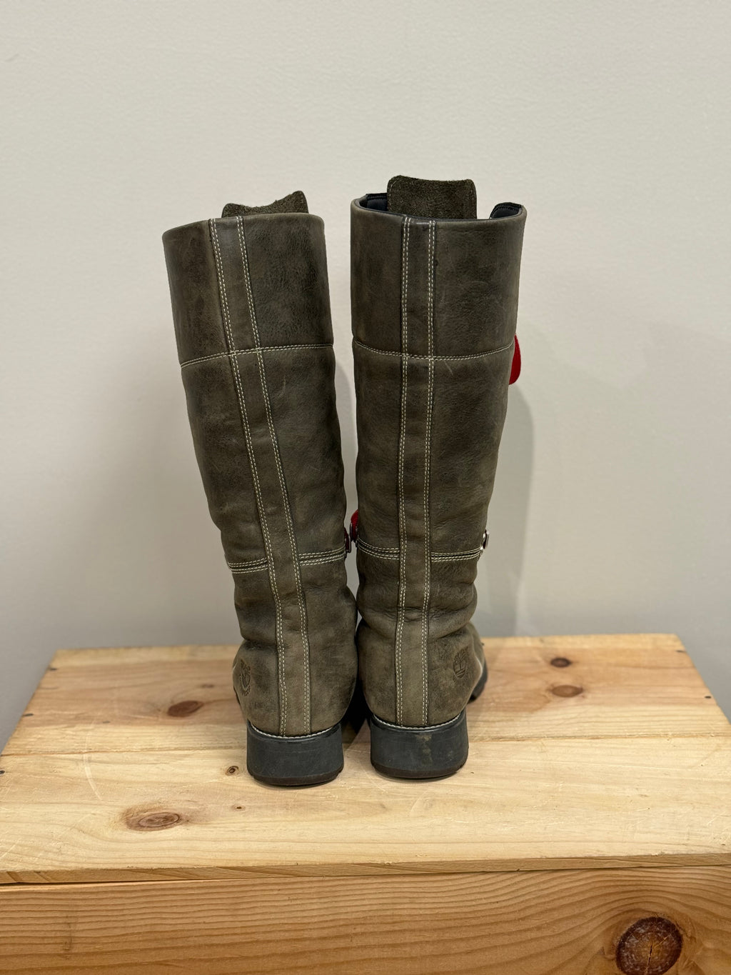 Timberland tall lace up combat boots