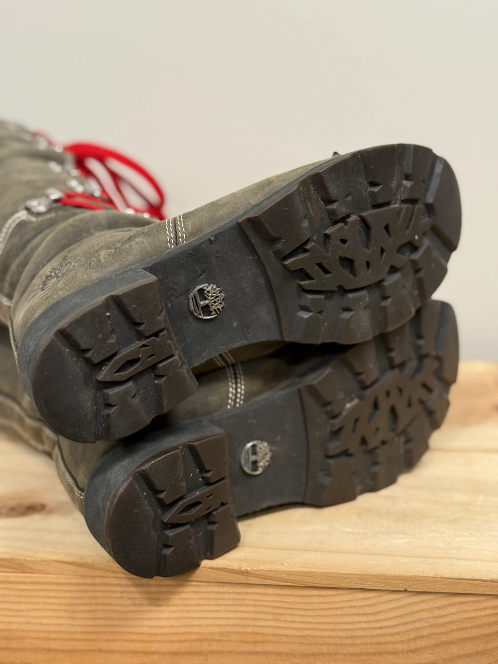 Timberland tall lace up combat boots