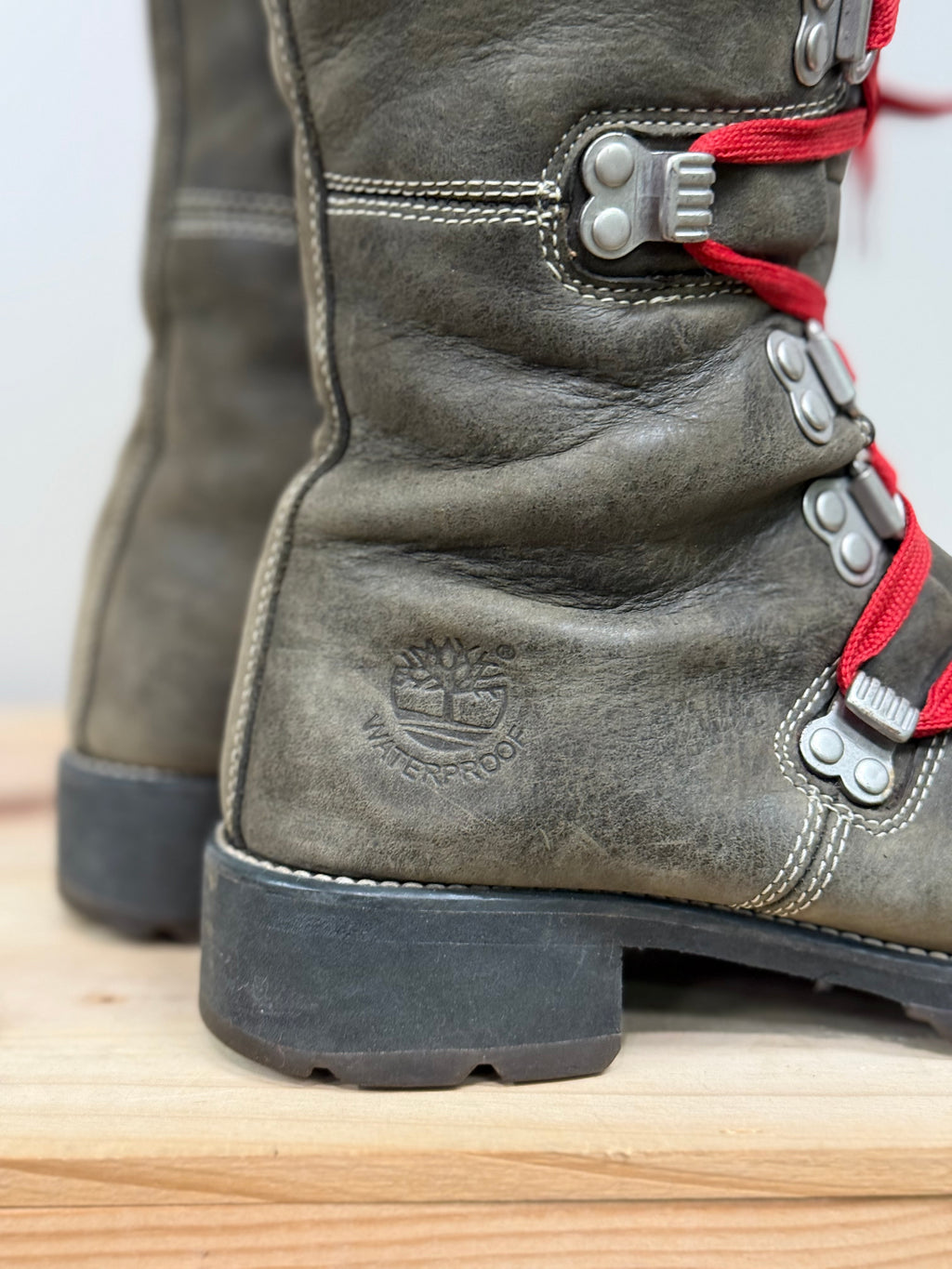 Timberland tall lace up combat boots