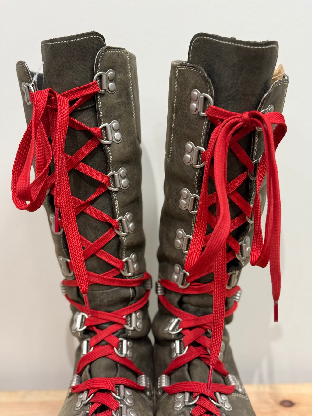 Timberland tall lace up combat boots