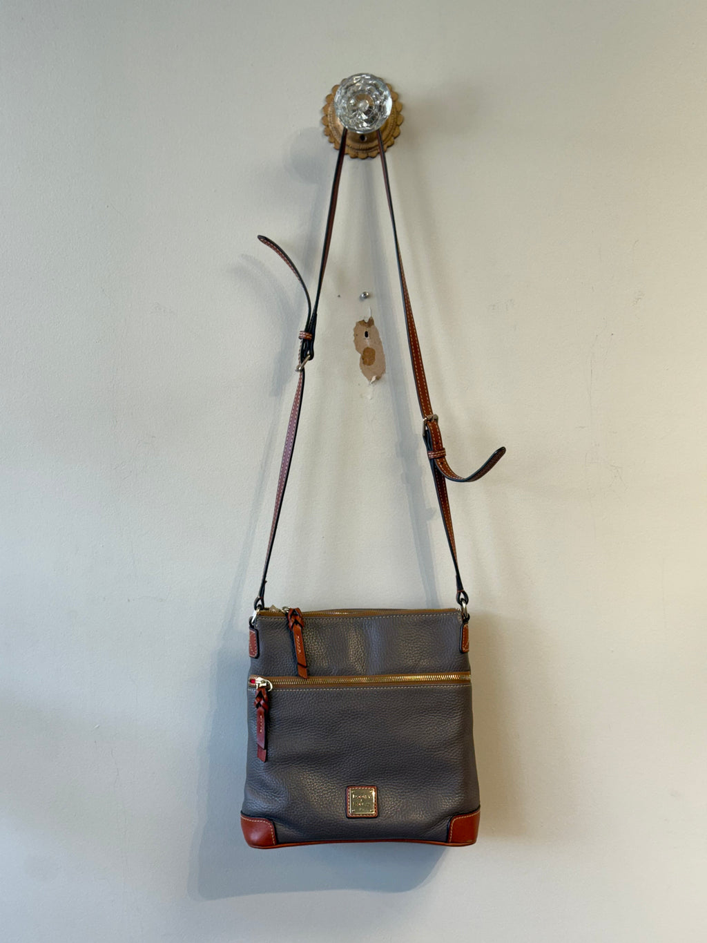 Dooney & Bourke pebble grain taupe crossbody