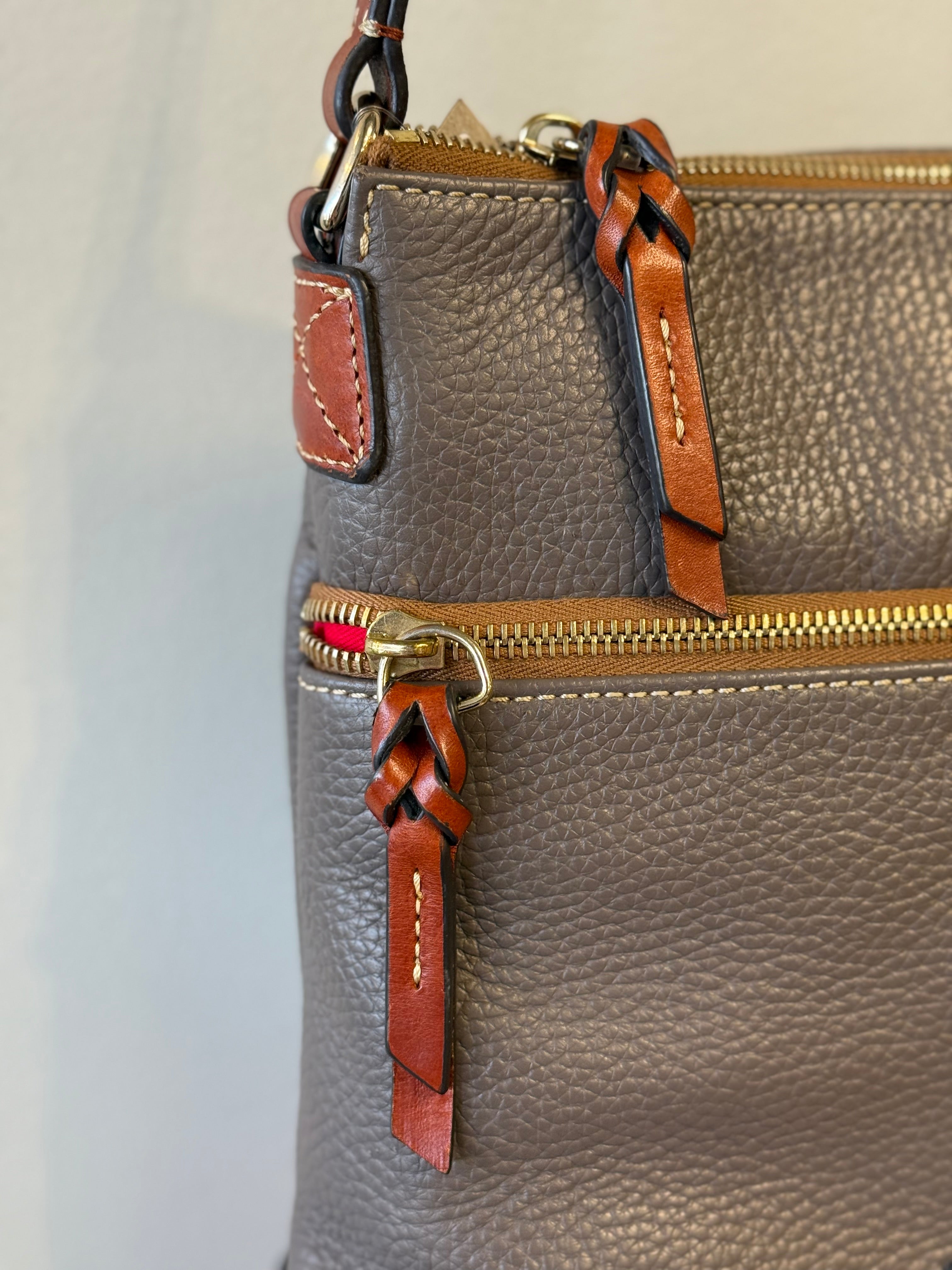 Dooney & Bourke pebble grain taupe crossbody