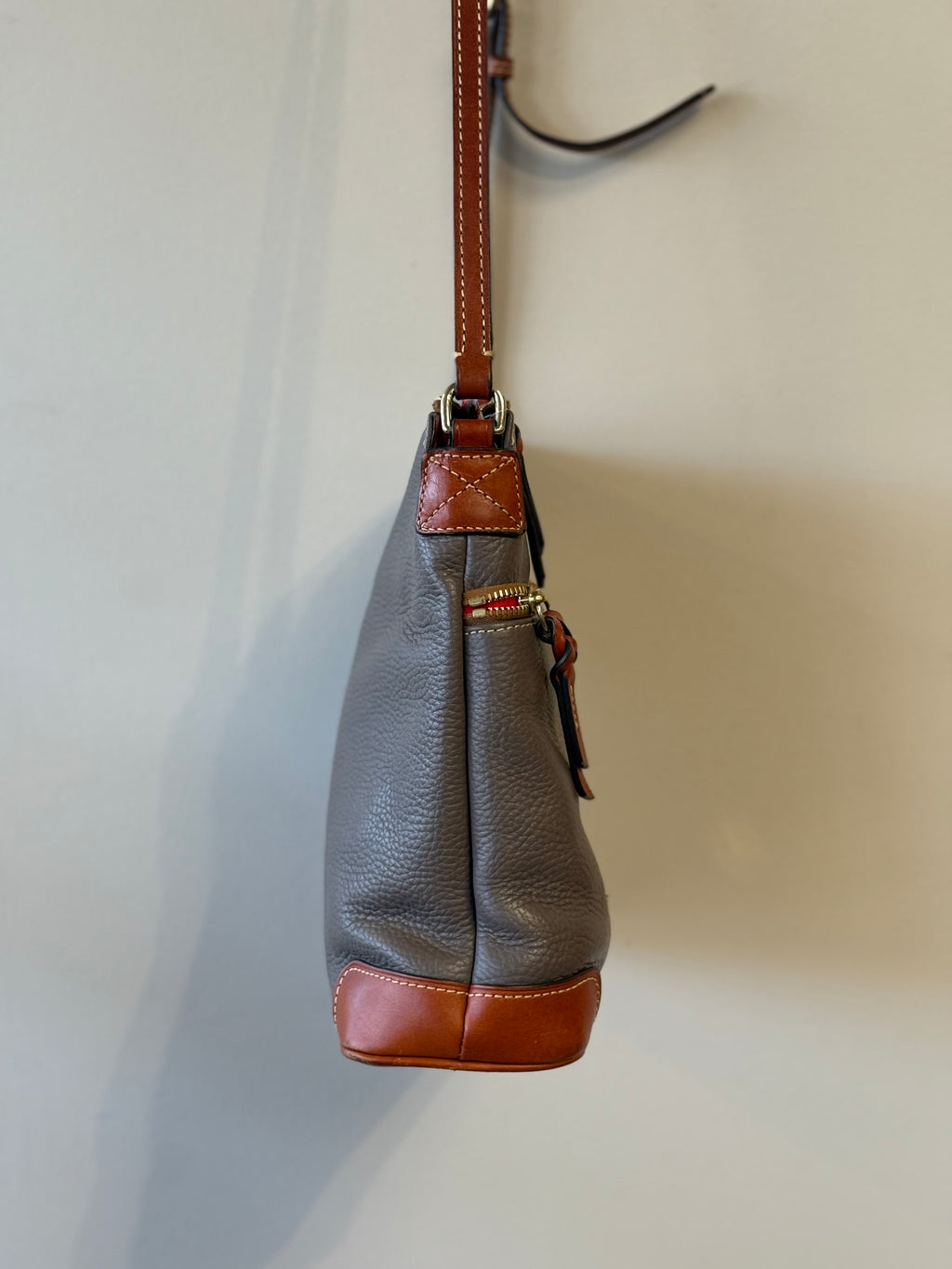 Dooney & Bourke pebble grain taupe crossbody