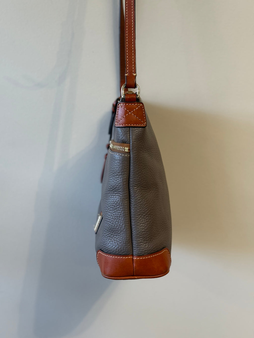 Dooney & Bourke pebble grain taupe crossbody