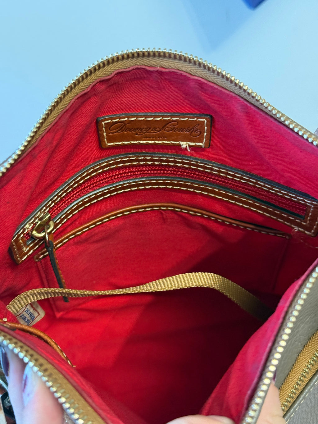 Dooney & Bourke pebble grain taupe crossbody