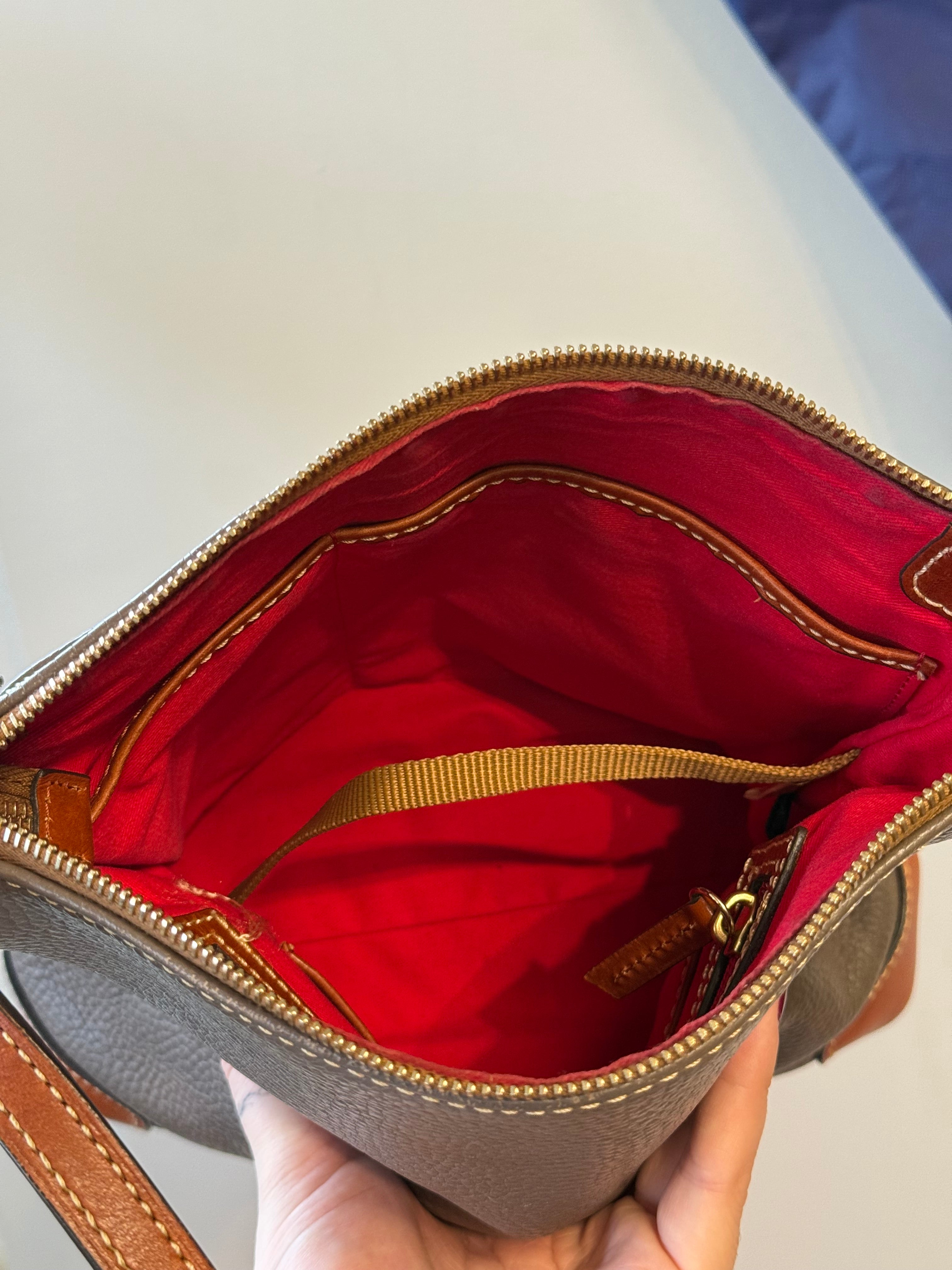 Dooney & Bourke pebble grain taupe crossbody