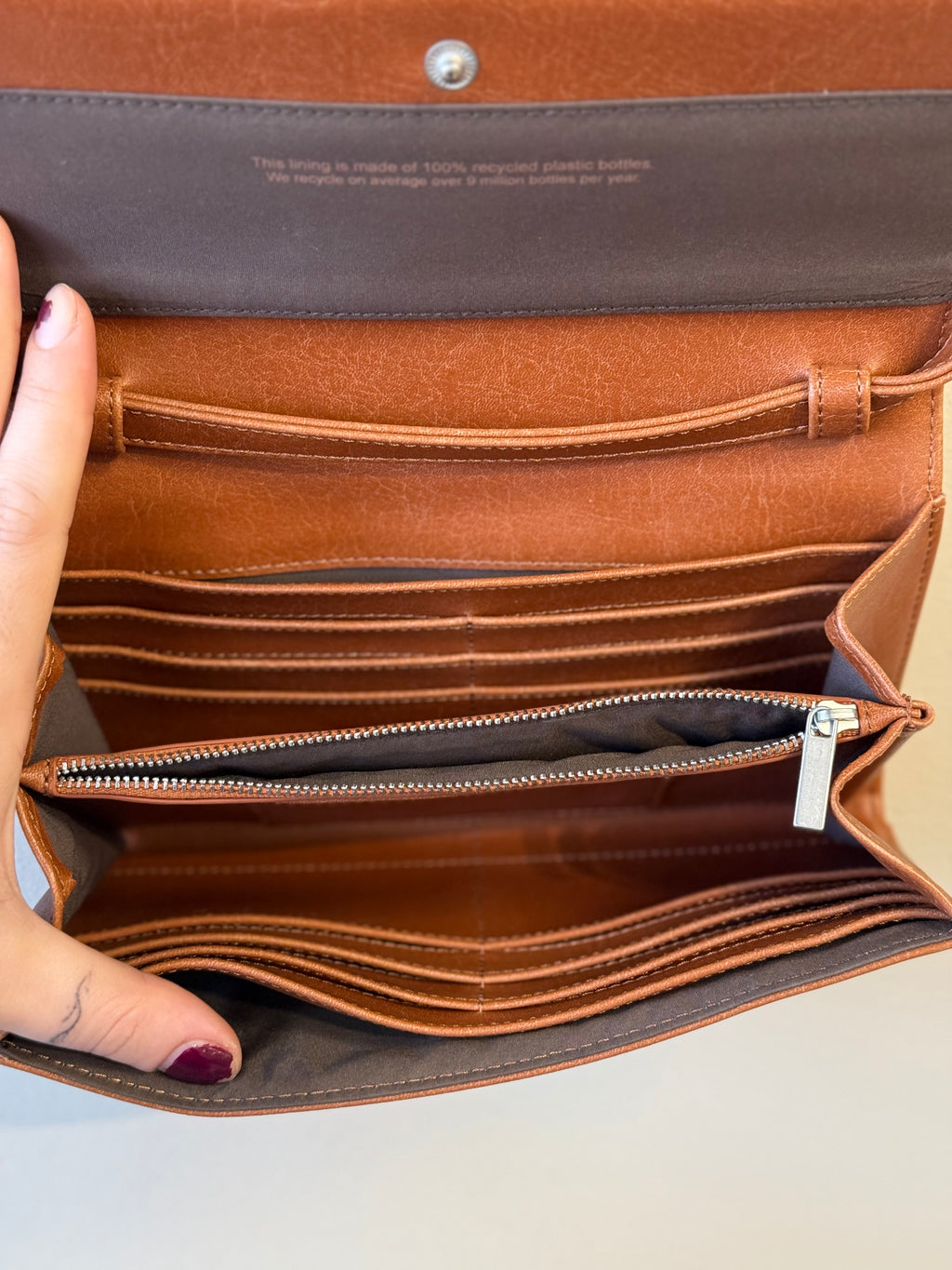 Matt & Nat brown Lette vegan leather wallet crossbody