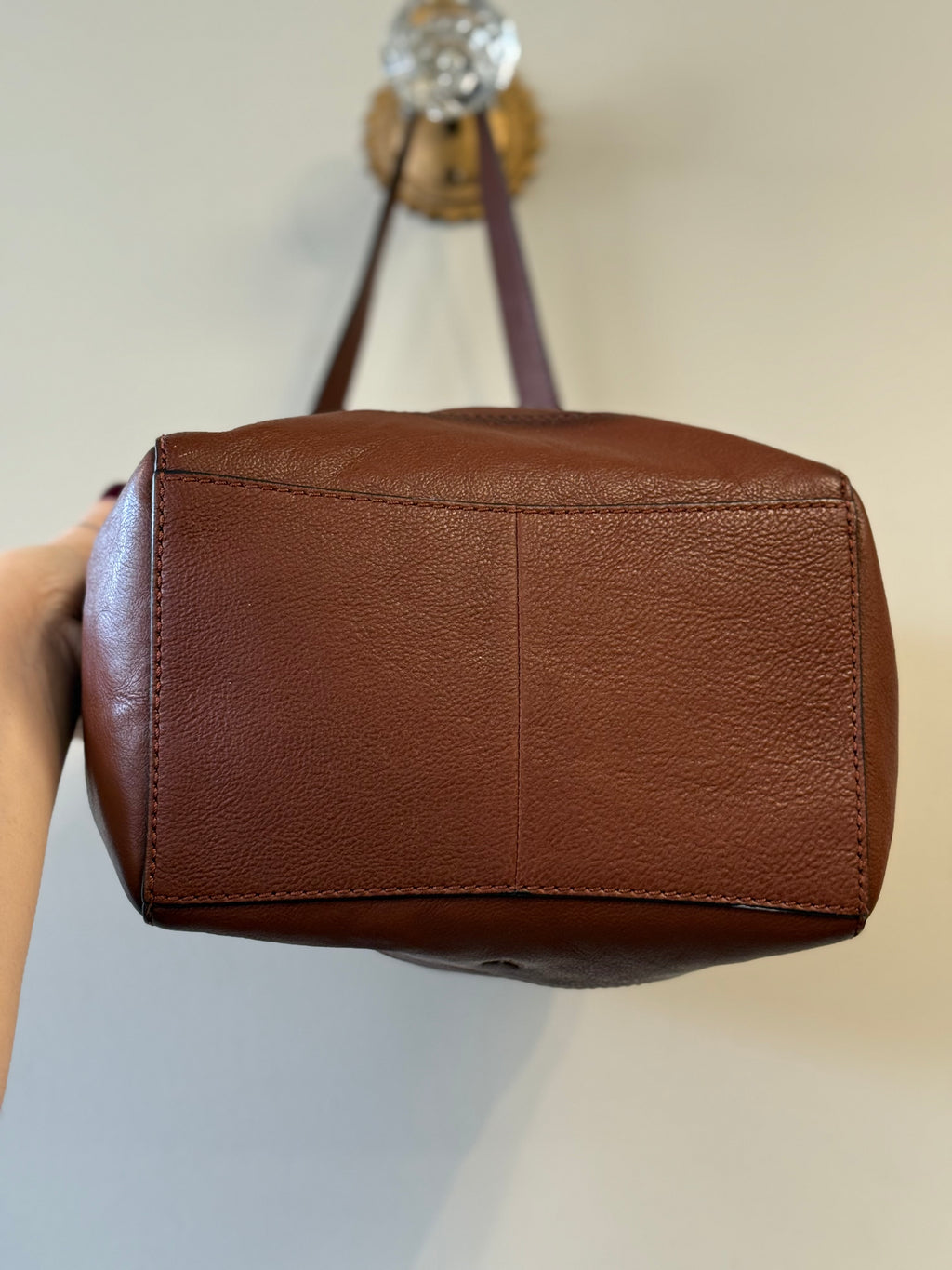 Frye cognac leather side pocket hobo shoulder bag