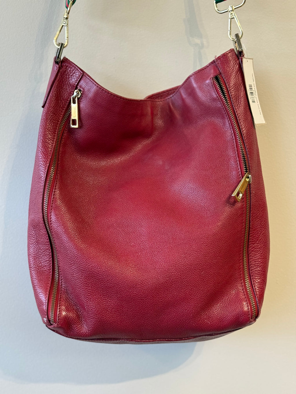 Varialle red leather cross body bag