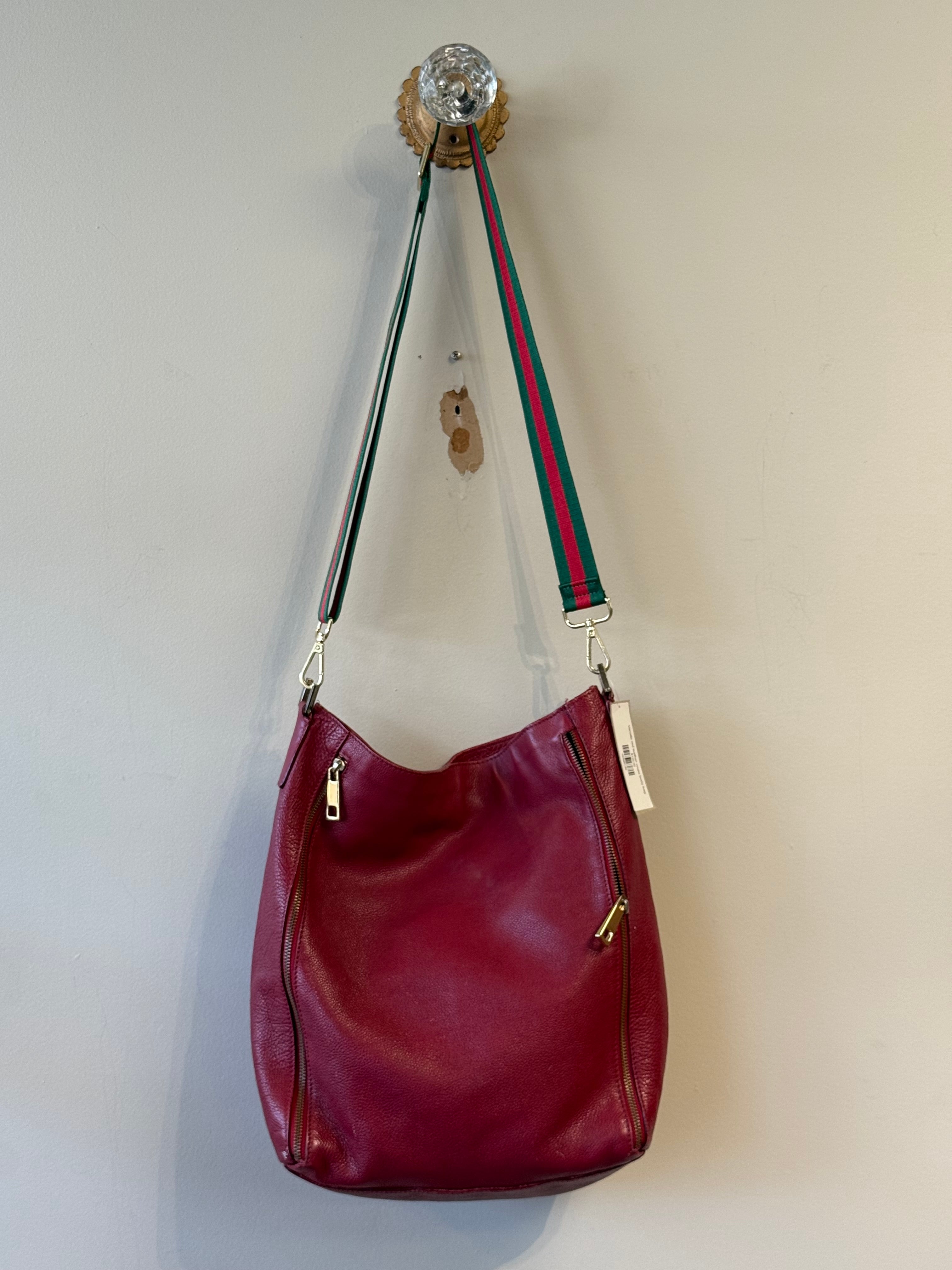 Varialle red leather cross body bag