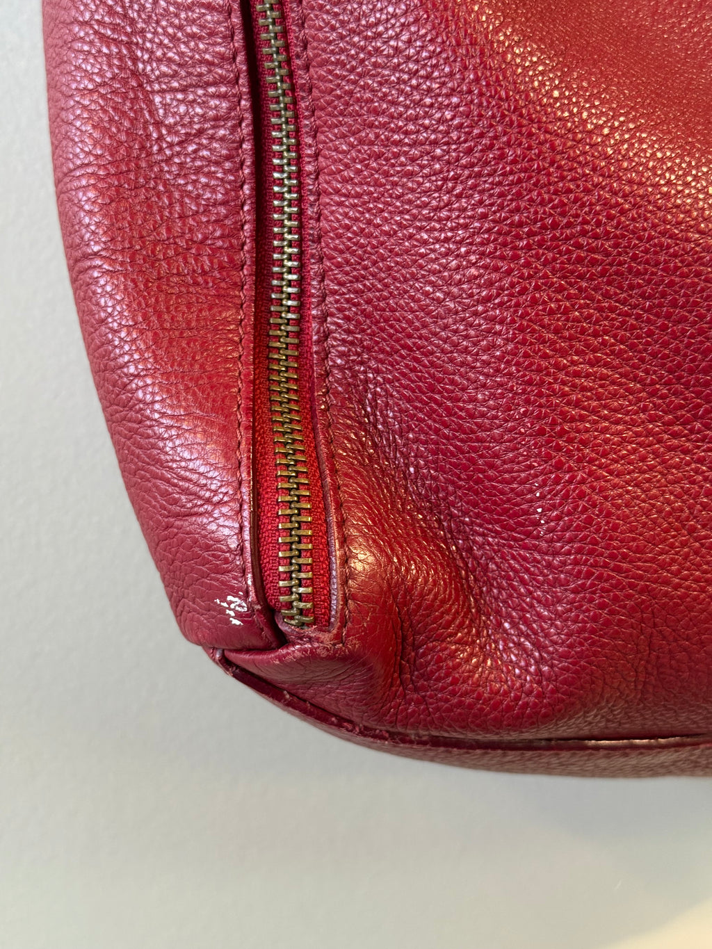 Varialle red leather cross body bag