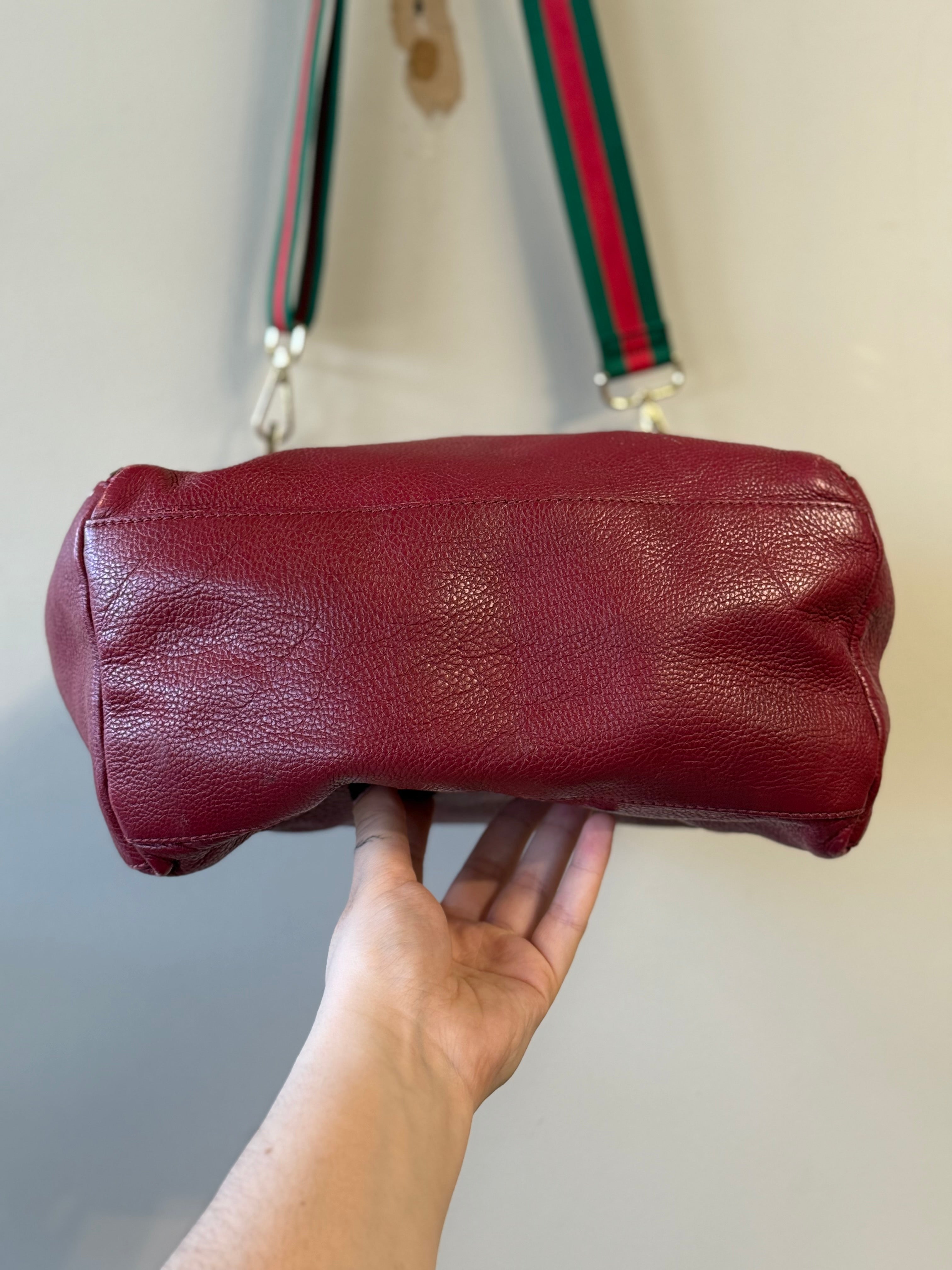 Varialle red leather cross body bag