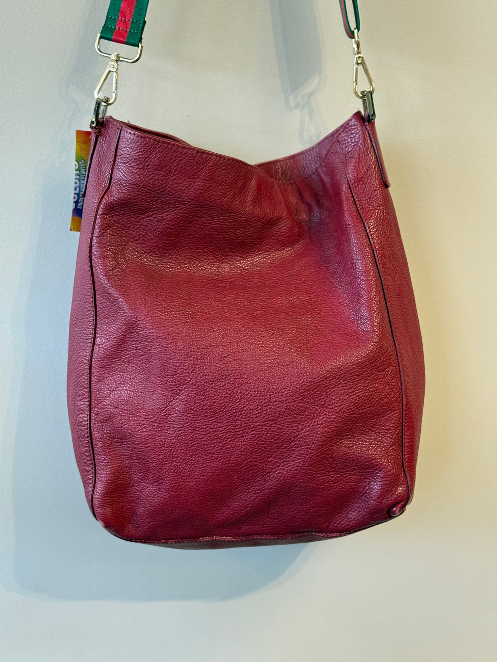 Varialle red leather cross body bag