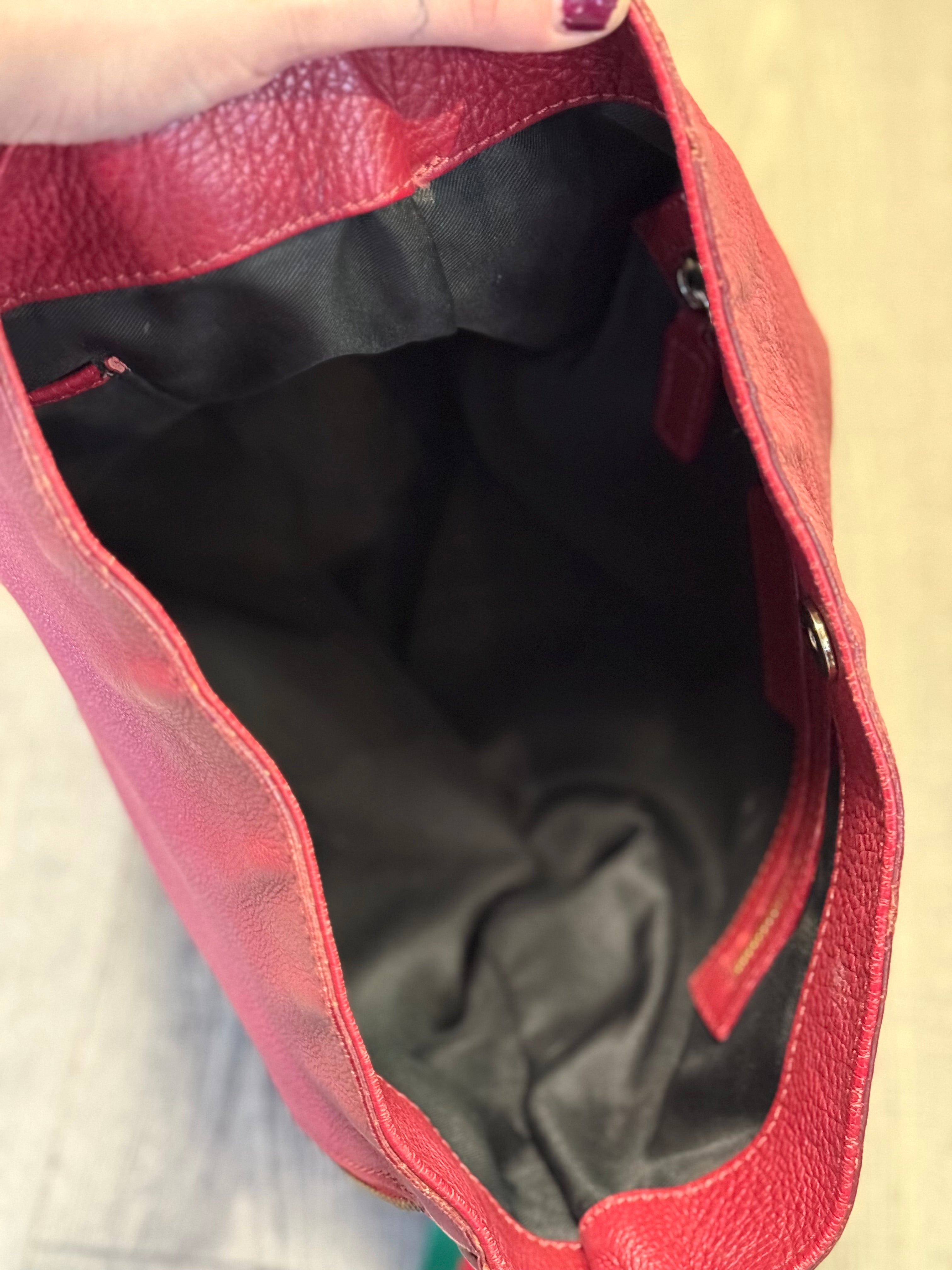 Varialle red leather cross body bag