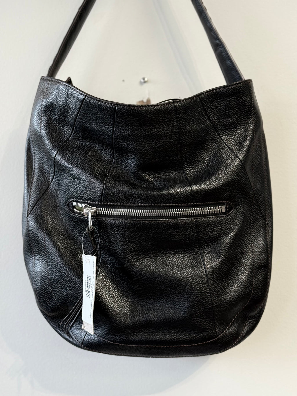 Oryany black leather hobo shoulder bag