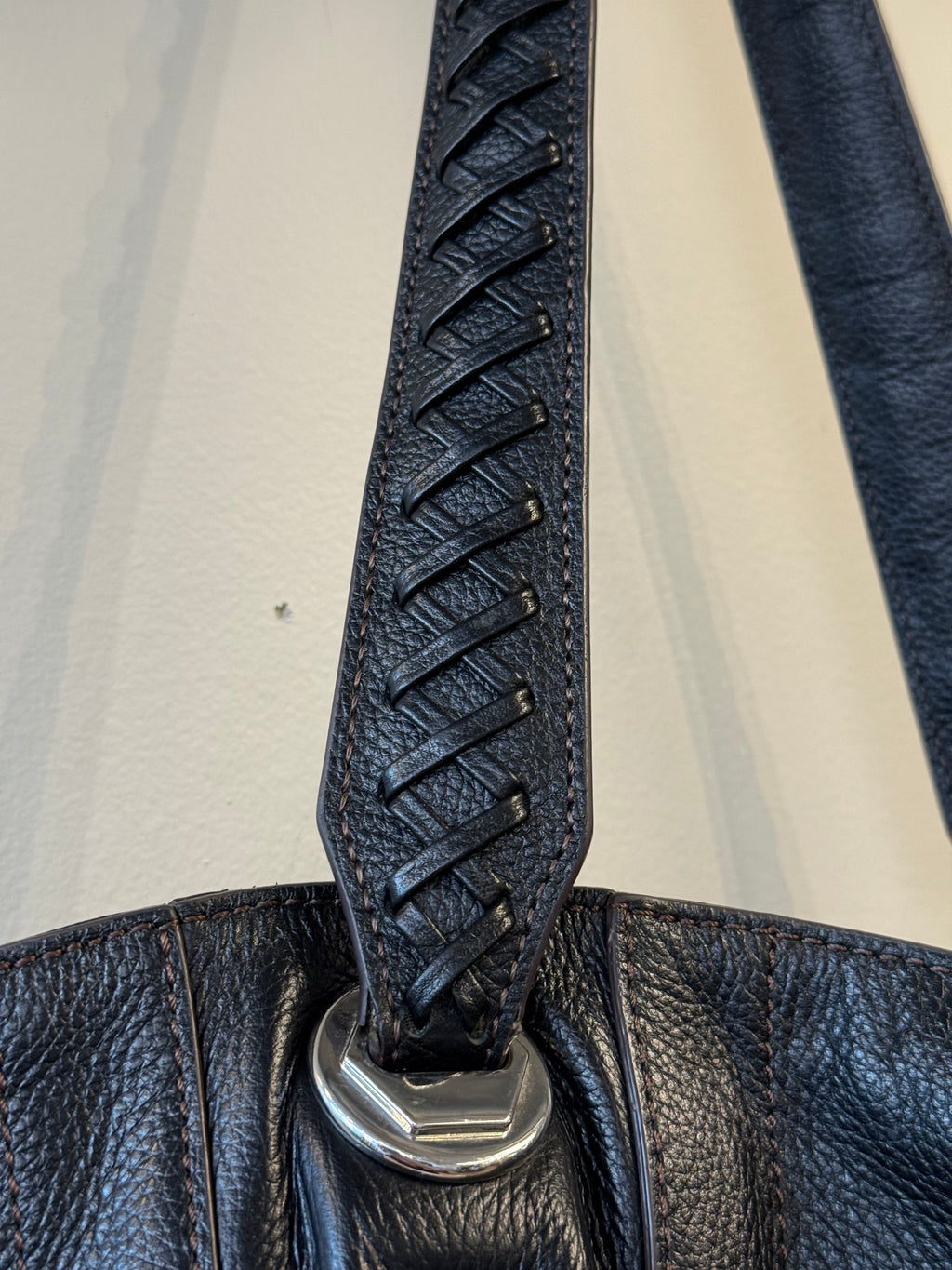 Oryany black leather hobo shoulder bag