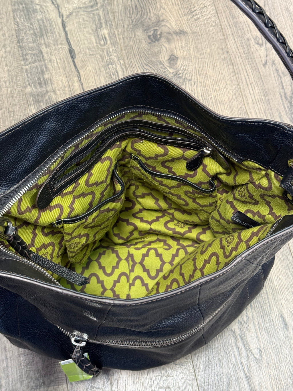 Oryany black leather hobo shoulder bag