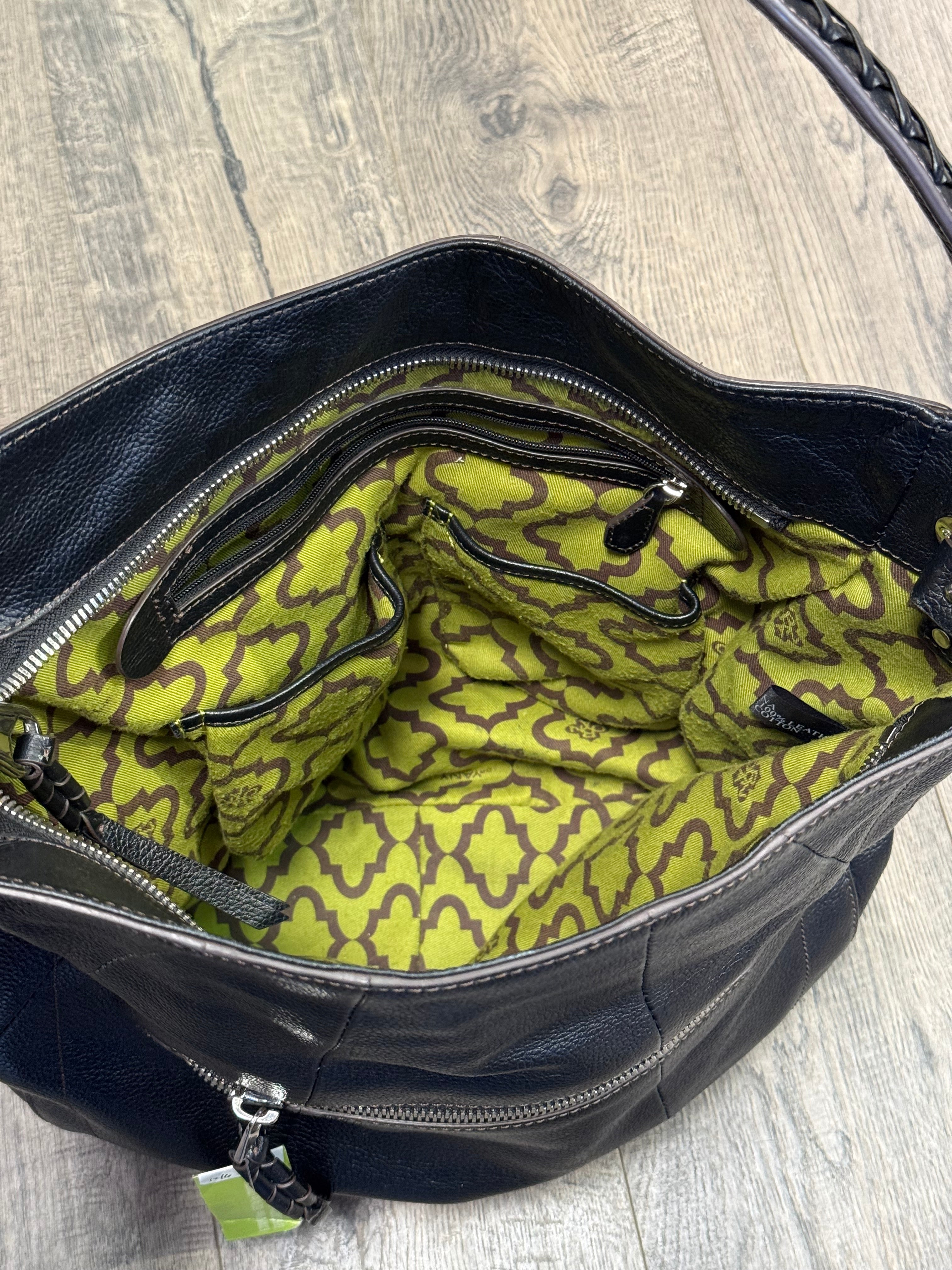 Oryany black leather hobo shoulder bag