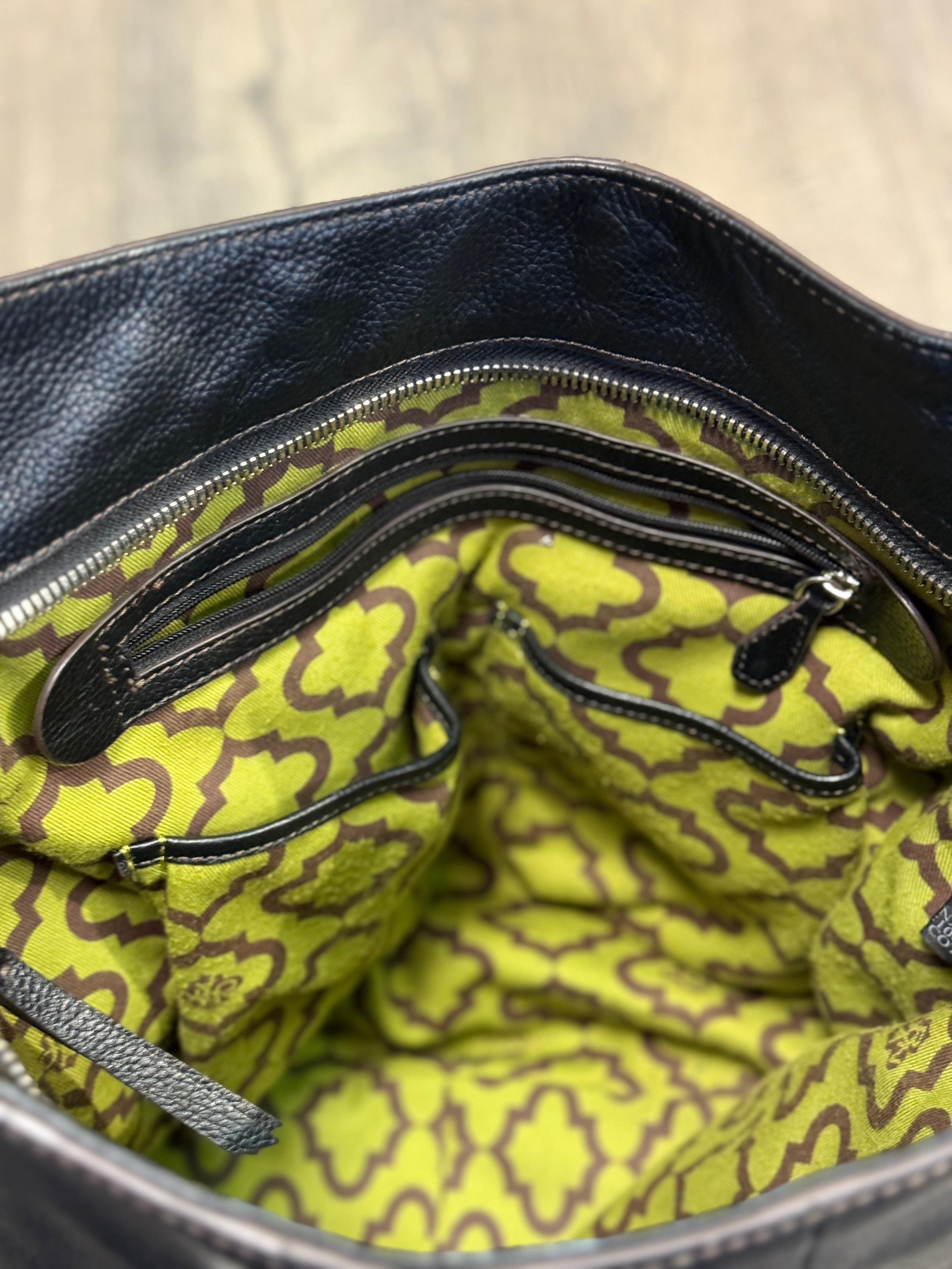 Oryany black leather hobo shoulder bag