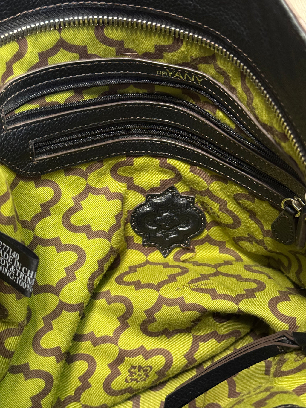 Oryany black leather hobo shoulder bag