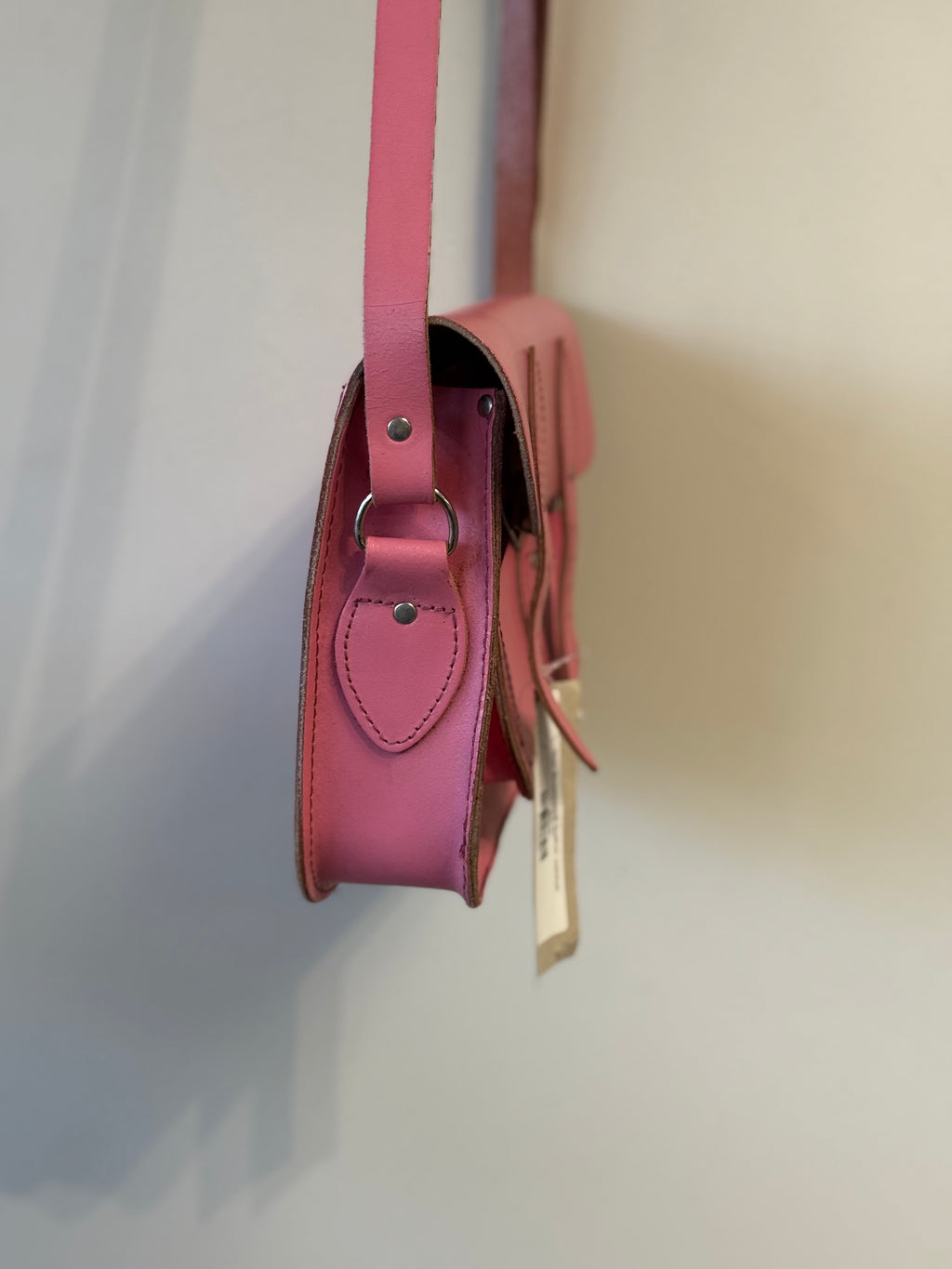 Tom Brown pink leather satchel