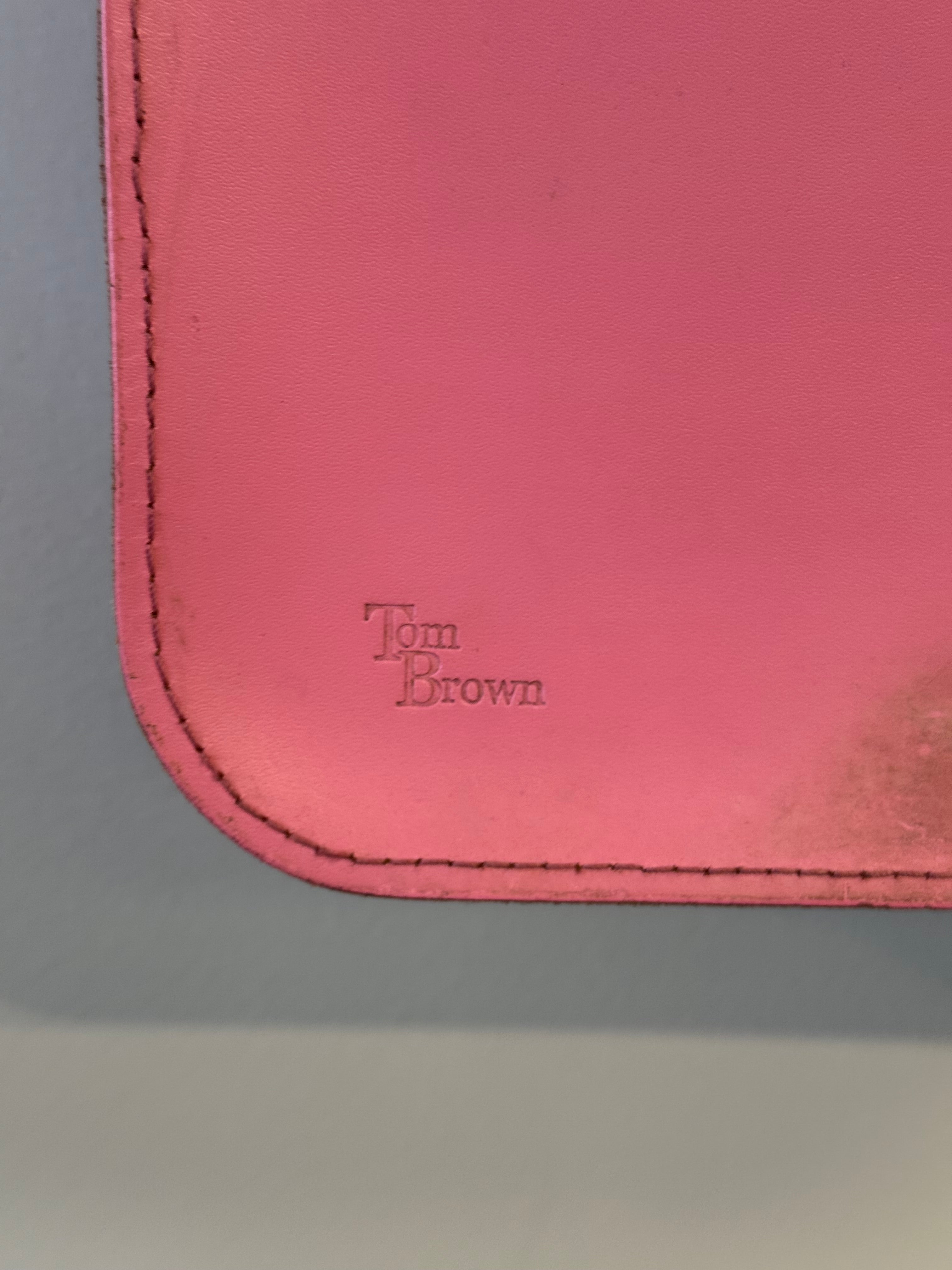 Tom Brown pink leather satchel