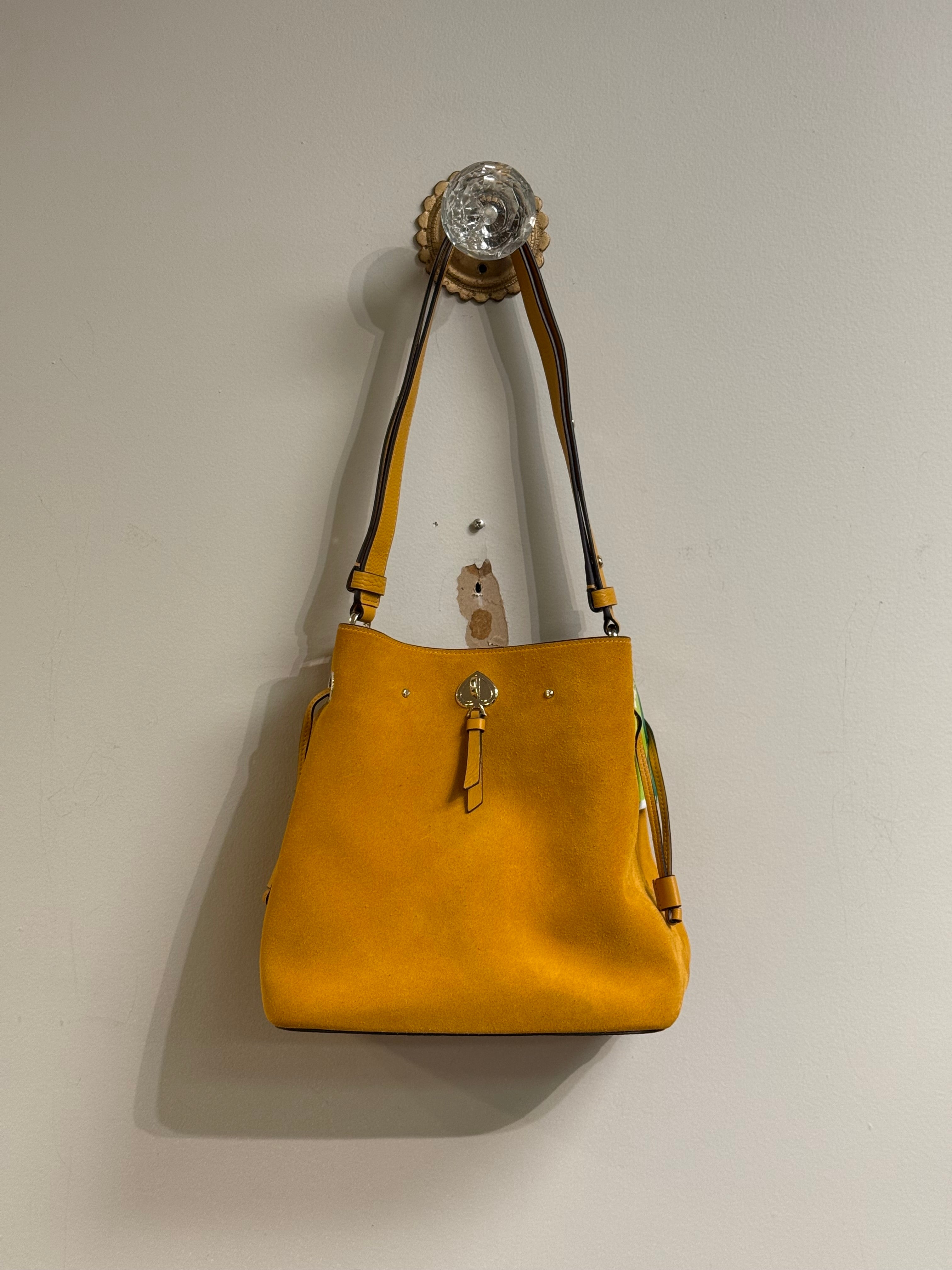 Kate Spade Marti large suede bucket bag