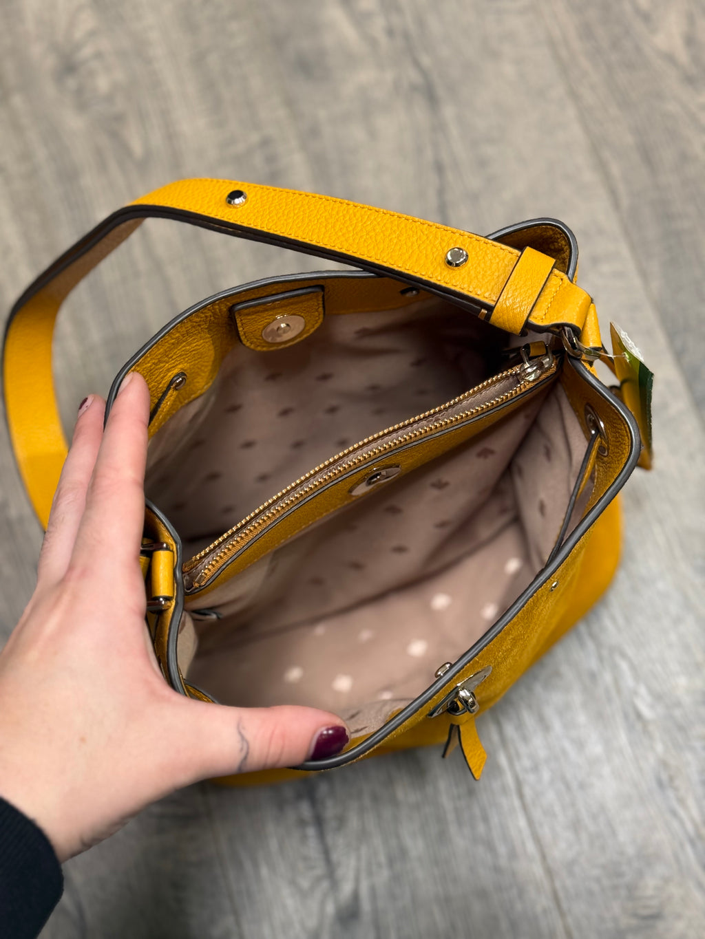 Kate Spade Marti large suede bucket bag