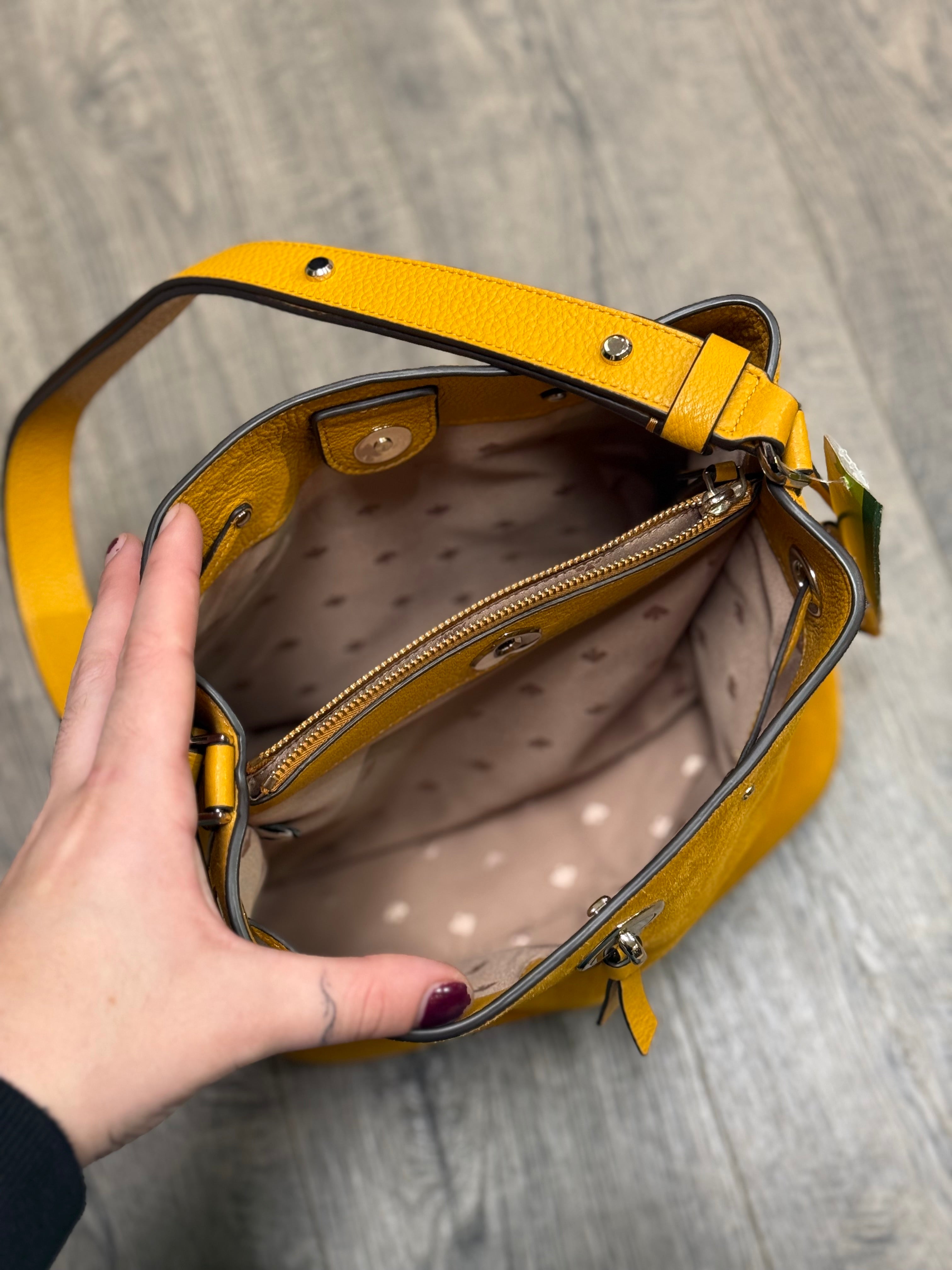 Kate Spade Marti large suede bucket bag