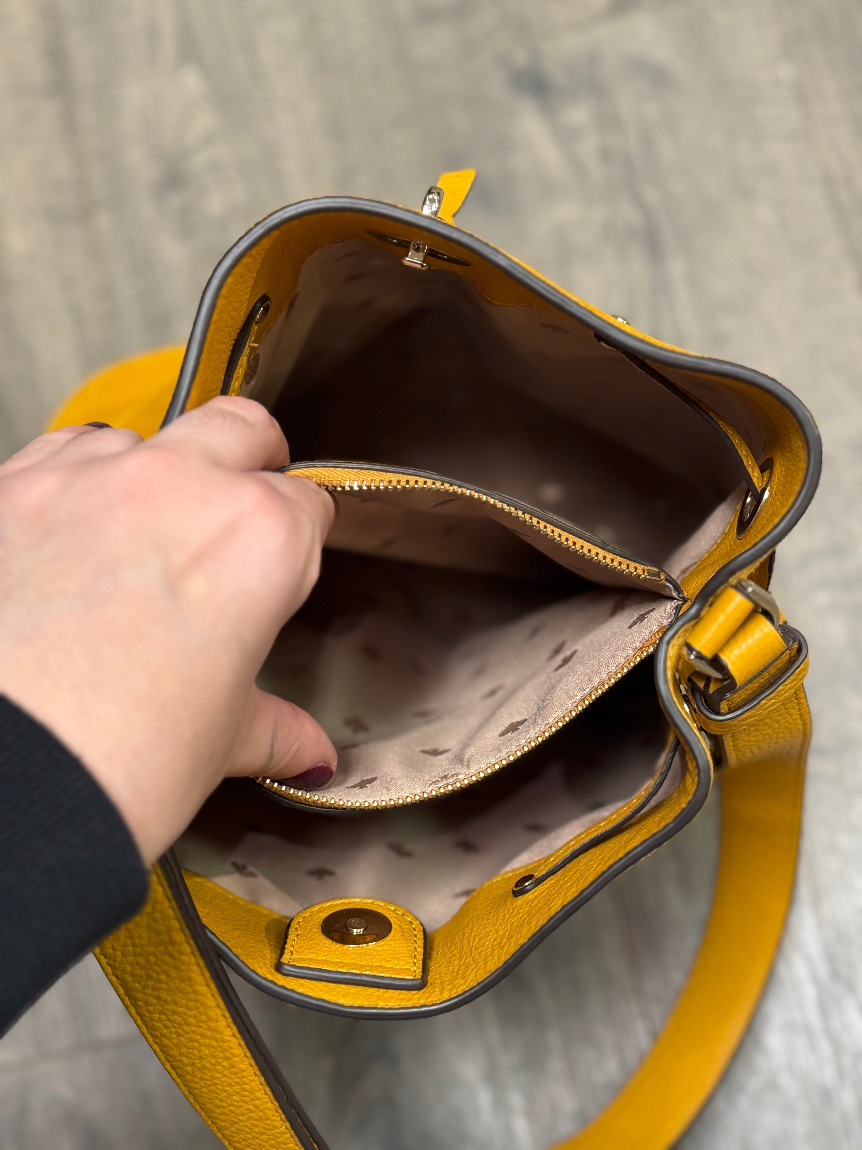 Kate Spade Marti large suede bucket bag