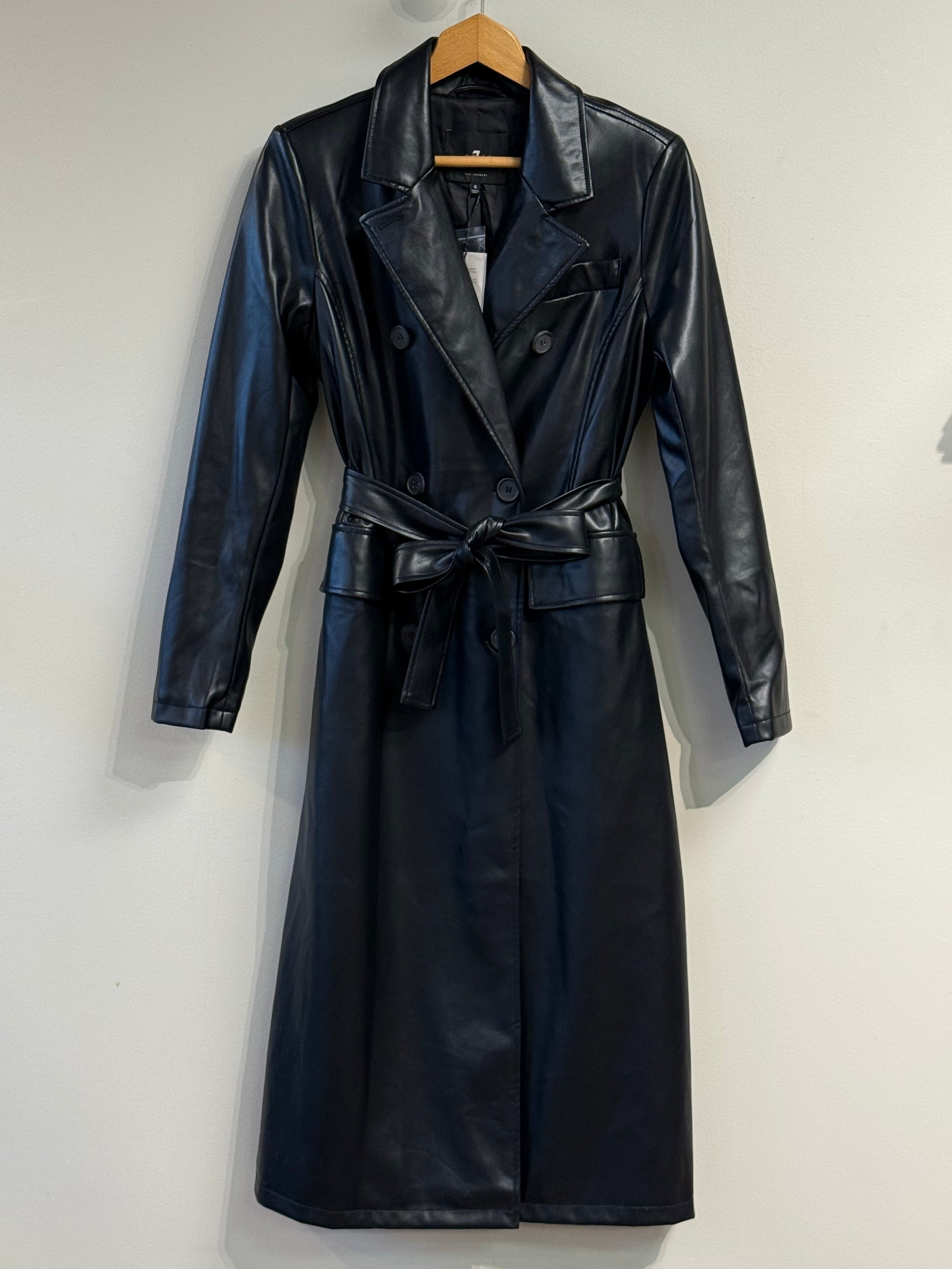 7 Seven for all Mankind NWT black trench coat
