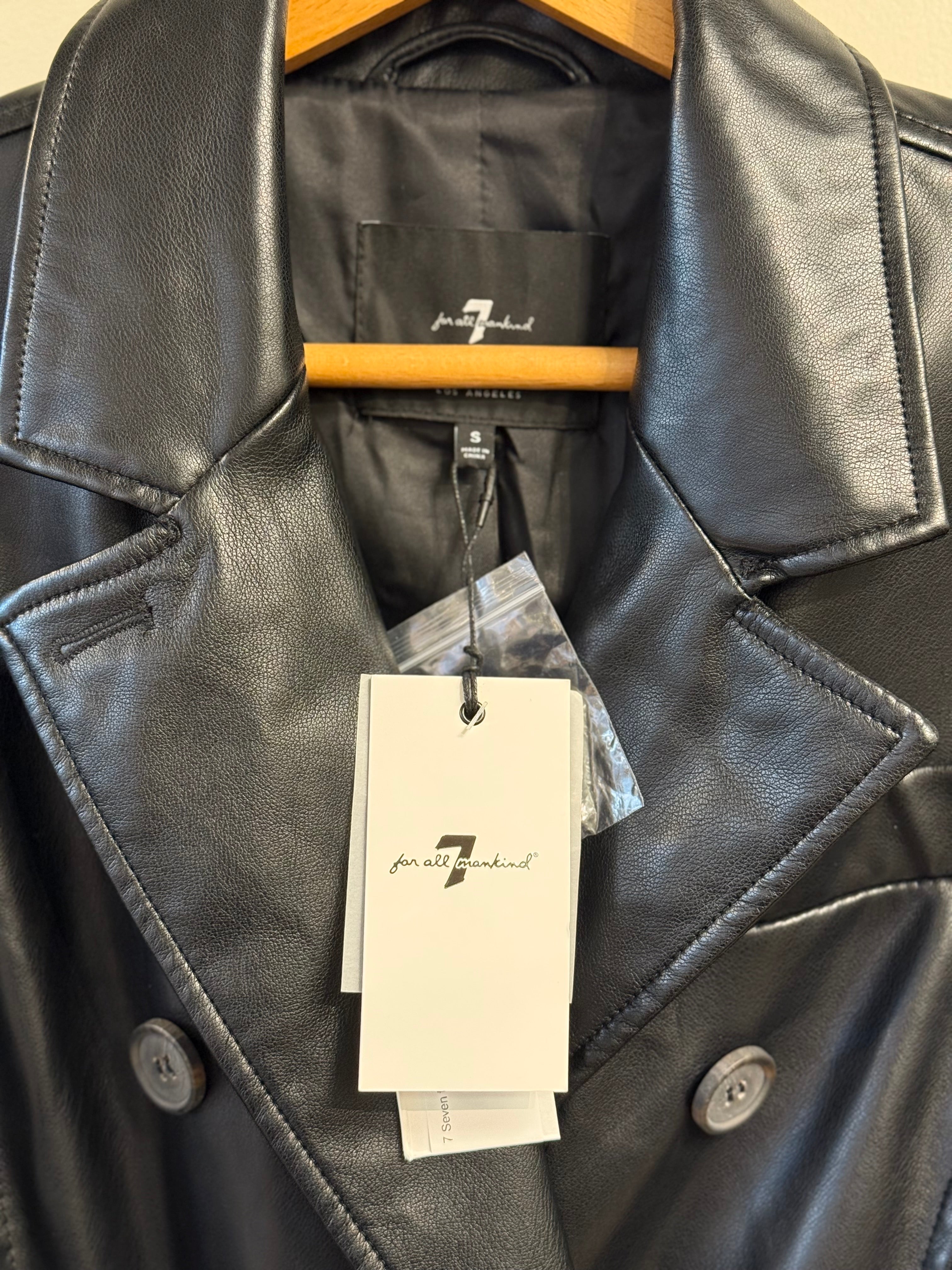 7 Seven for all Mankind NWT black trench coat