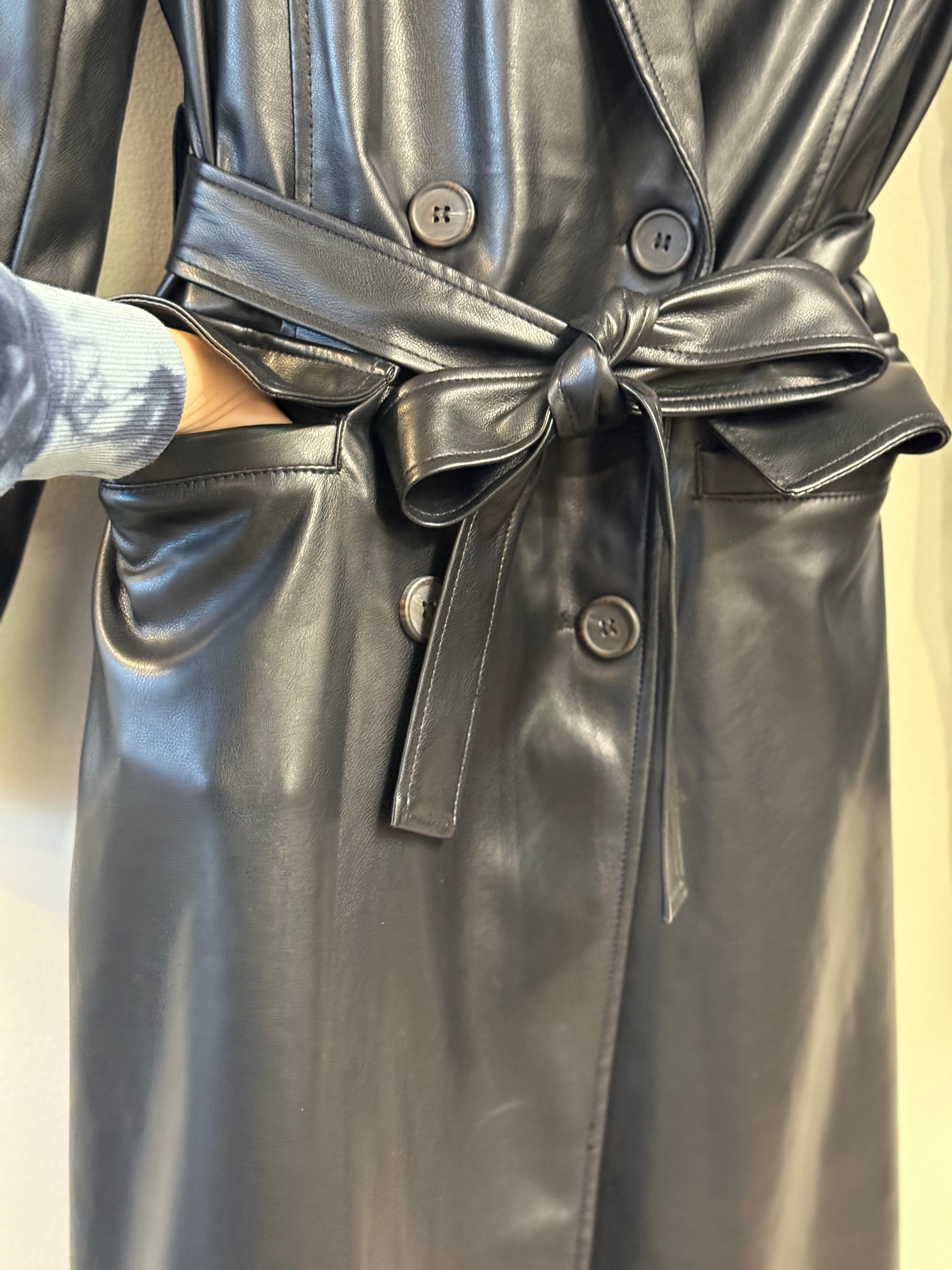 7 Seven for all Mankind NWT black trench coat