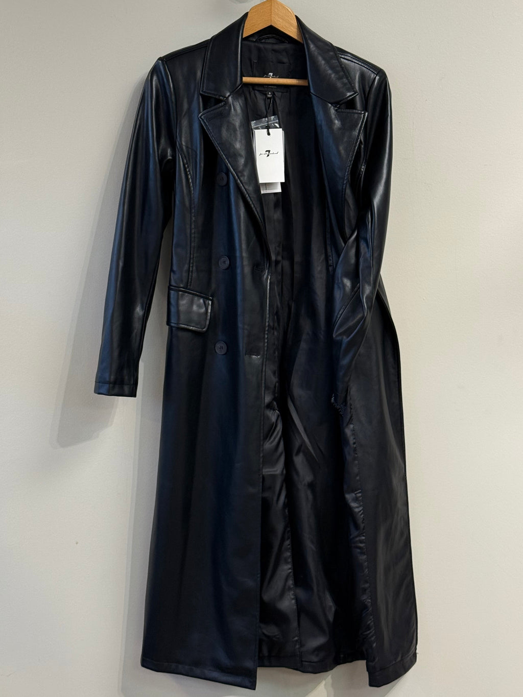 7 Seven for all Mankind NWT black trench coat